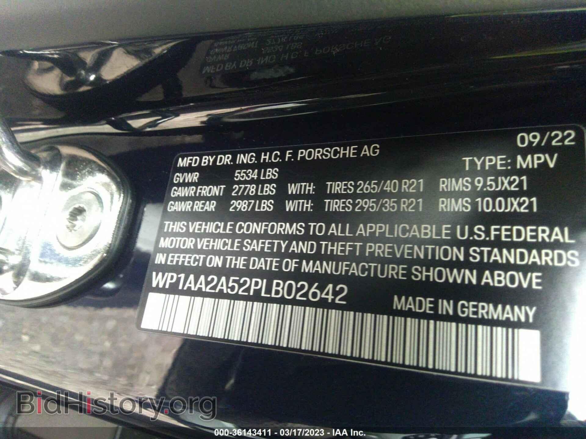 2023 PORSCHE MACAN - VIN: WP1AA2A52PLB02642 - Фото 9