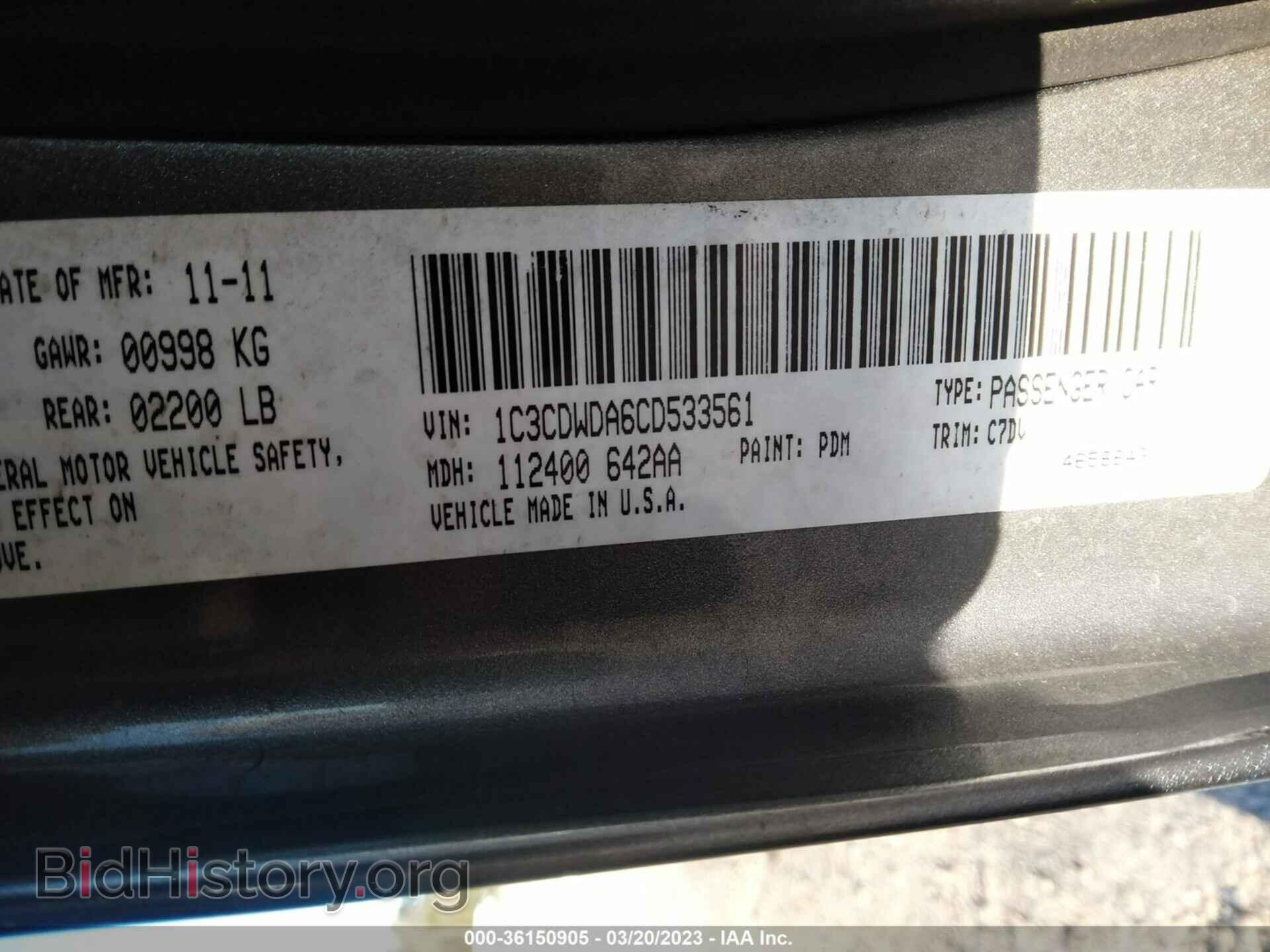 2012 DODGE CALIBER - VIN: 1C3CDWDA6CD533561 - Photo 9