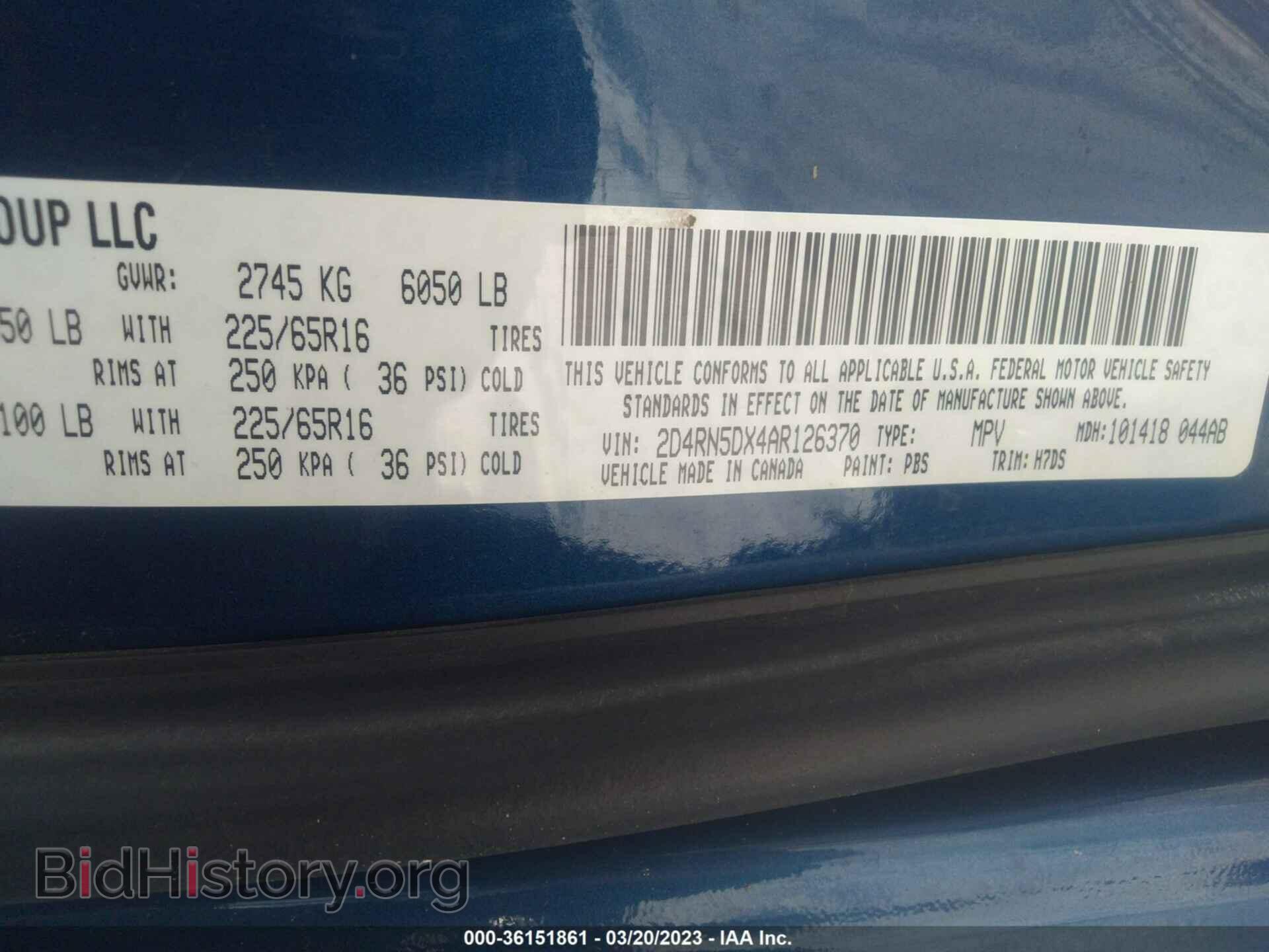 2010 DODGE GRAND CARAVAN - VIN: 2D4RN5DX4AR126370 - Фото 9