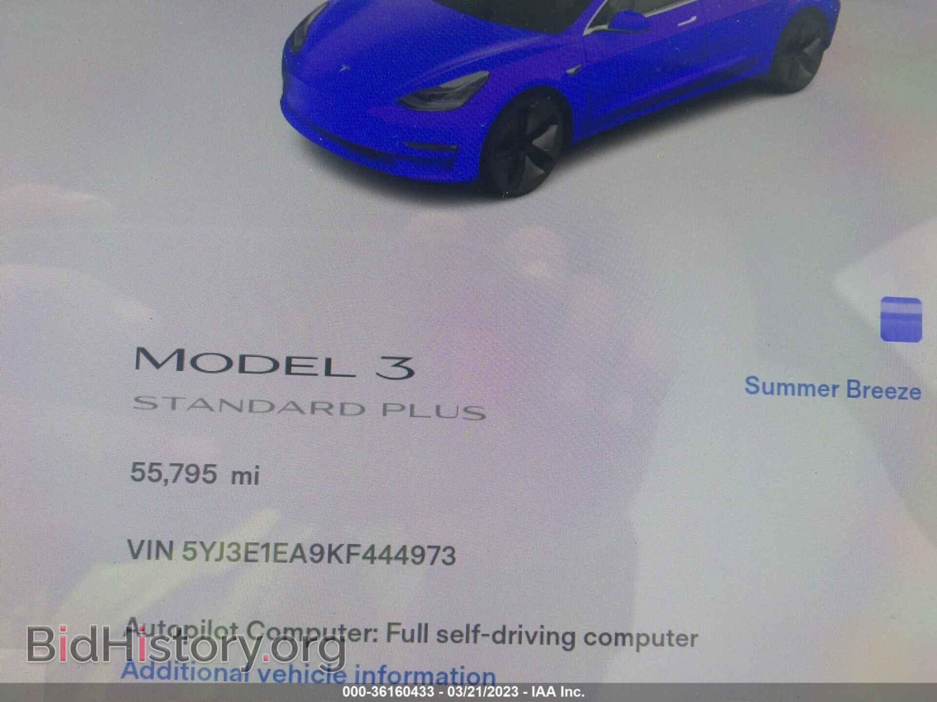 2019 TESLA MODEL 3 - VIN: 5YJ3E1EA9KF444973 - Фото 7
