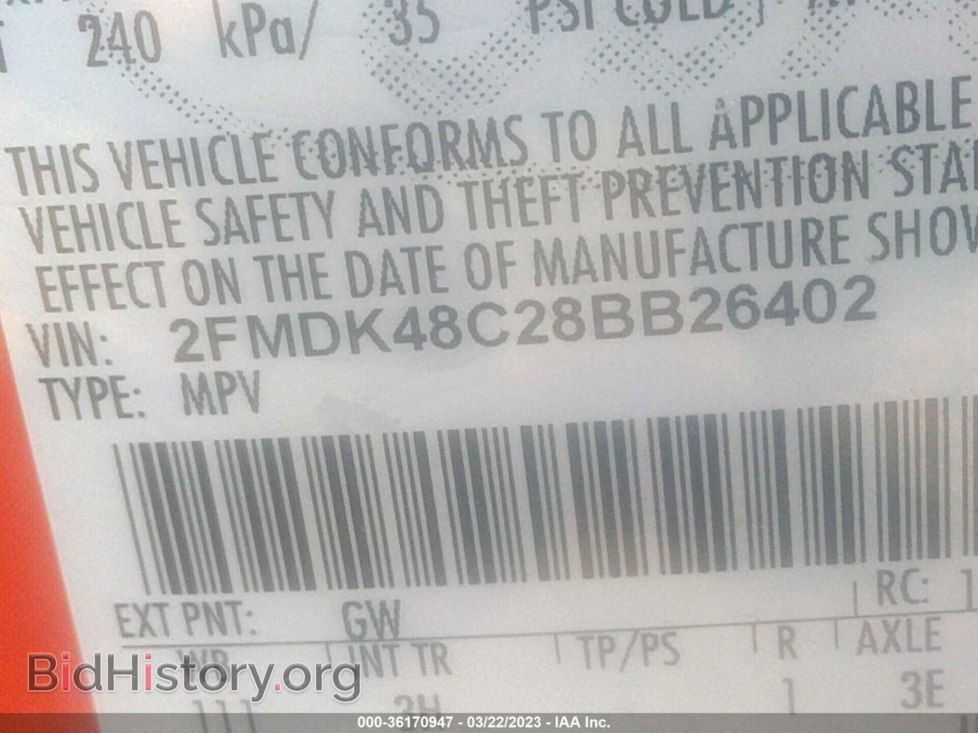 2008 FORD EDGE - VIN: 2FMDK48C28BB26402 - Photo 9