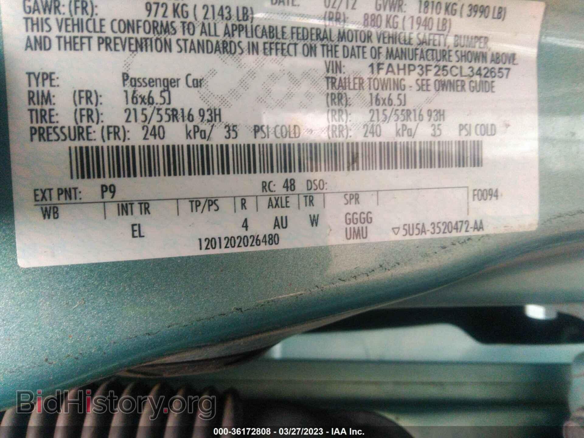 2012 FORD FOCUS - VIN: 1FAHP3F25CL342657 - Photo 9
