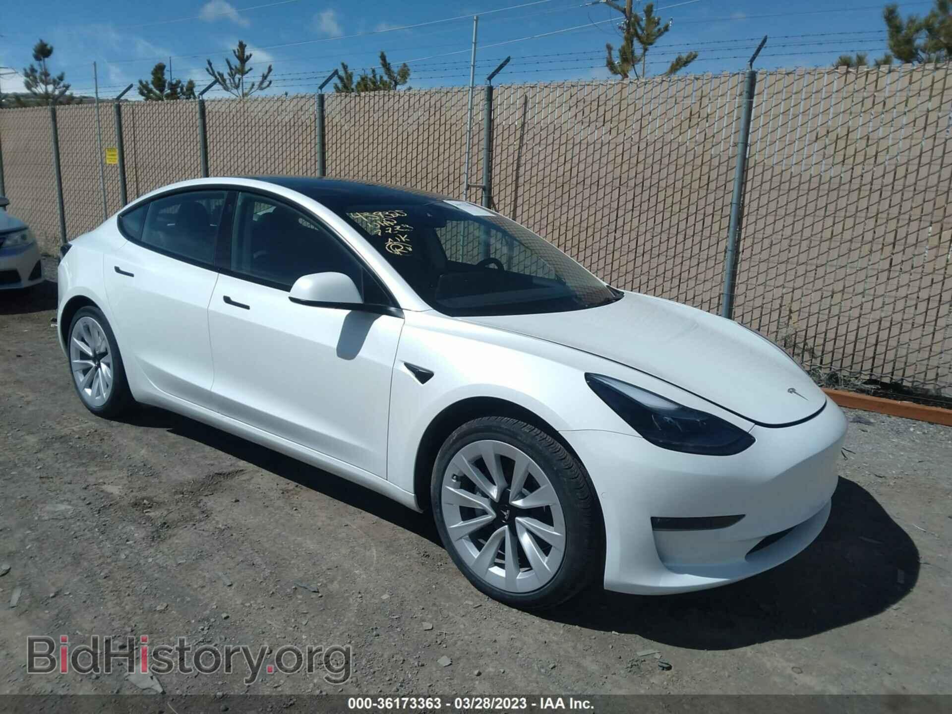 Фотография 5YJ3E1EBXNF268352 - TESLA MODEL 3 2022