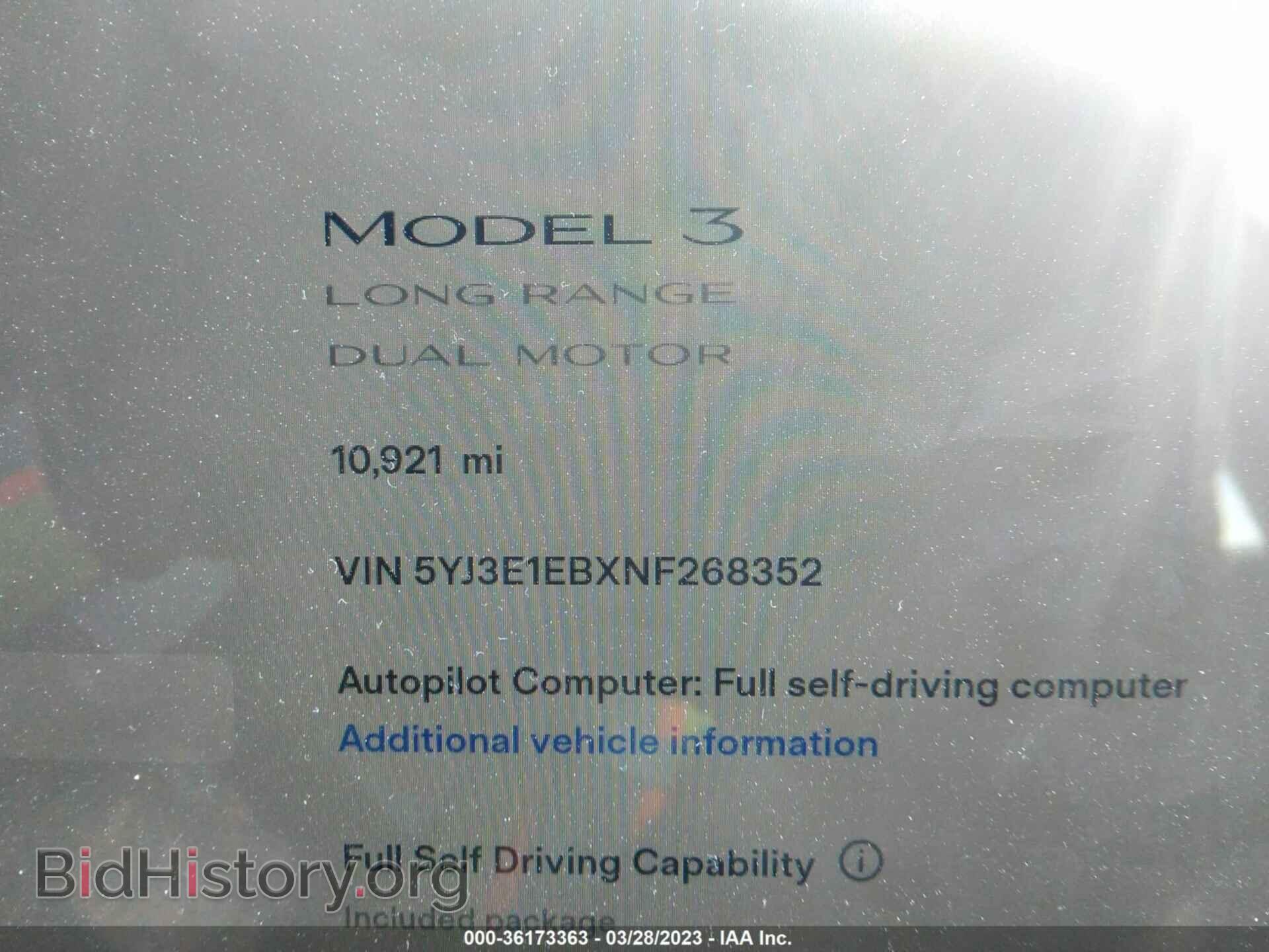 2022 TESLA MODEL 3 - VIN: 5YJ3E1EBXNF268352 - Фото 7