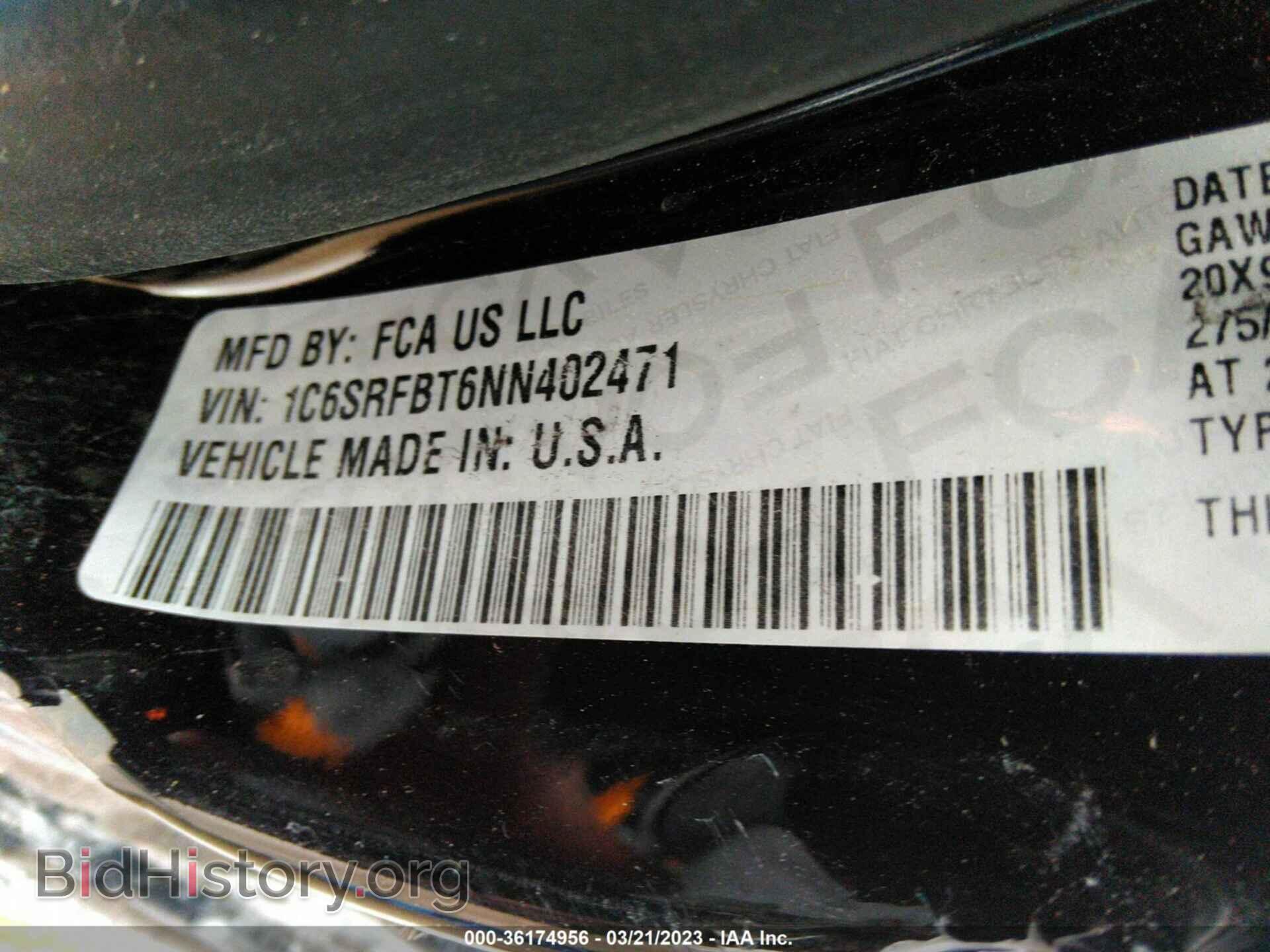 2022 RAM 1500 - VIN: 1C6SRFBT6NN402471 - Фото 9