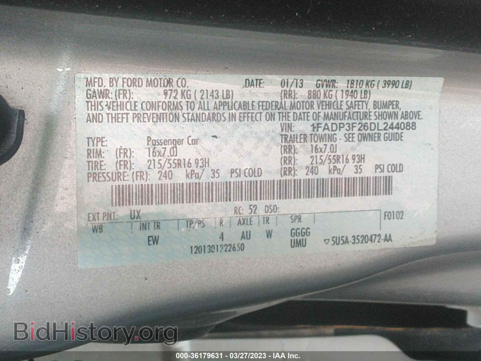 2013 FORD FOCUS - VIN: 1FADP3F26DL244088 - Photo 9