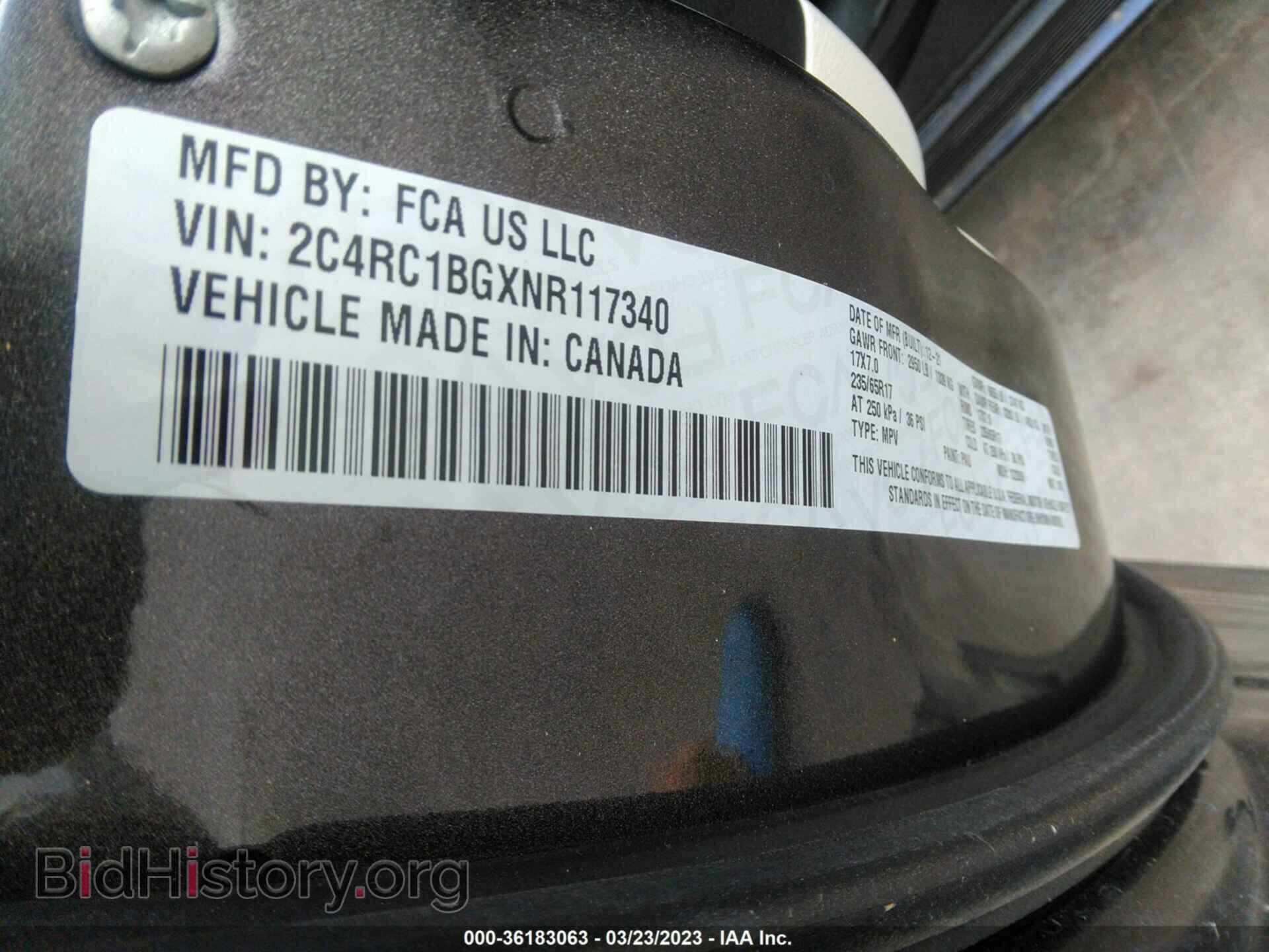 2022 CHRYSLER PACIFICA - VIN: 2C4RC1BGXNR117340 - Фото 9