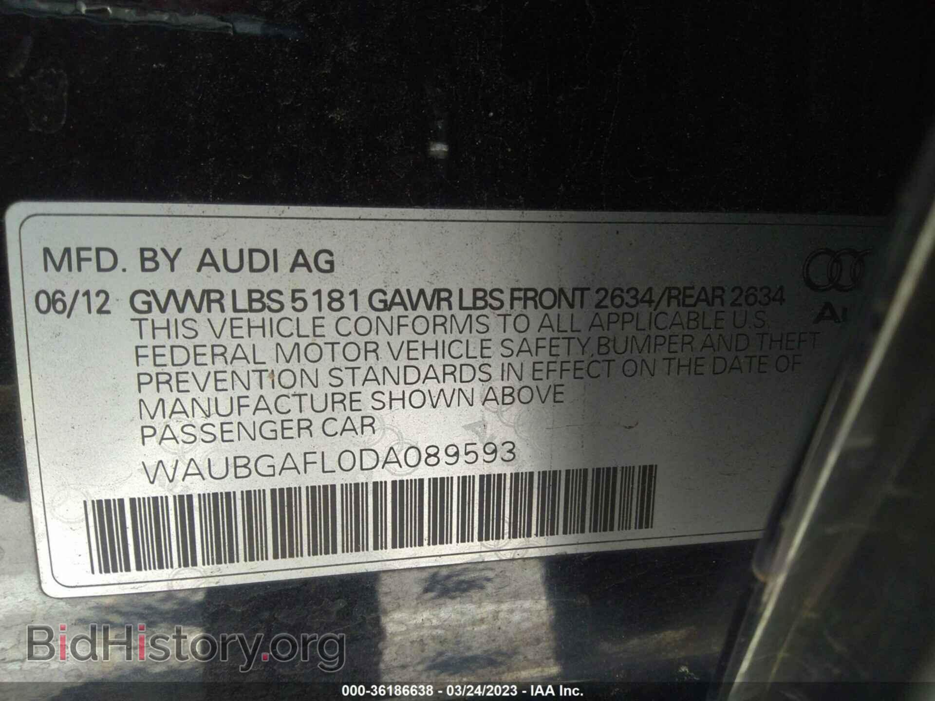 2013 AUDI S4 - VIN: WAUBGAFL0DA089593 - Фото 9