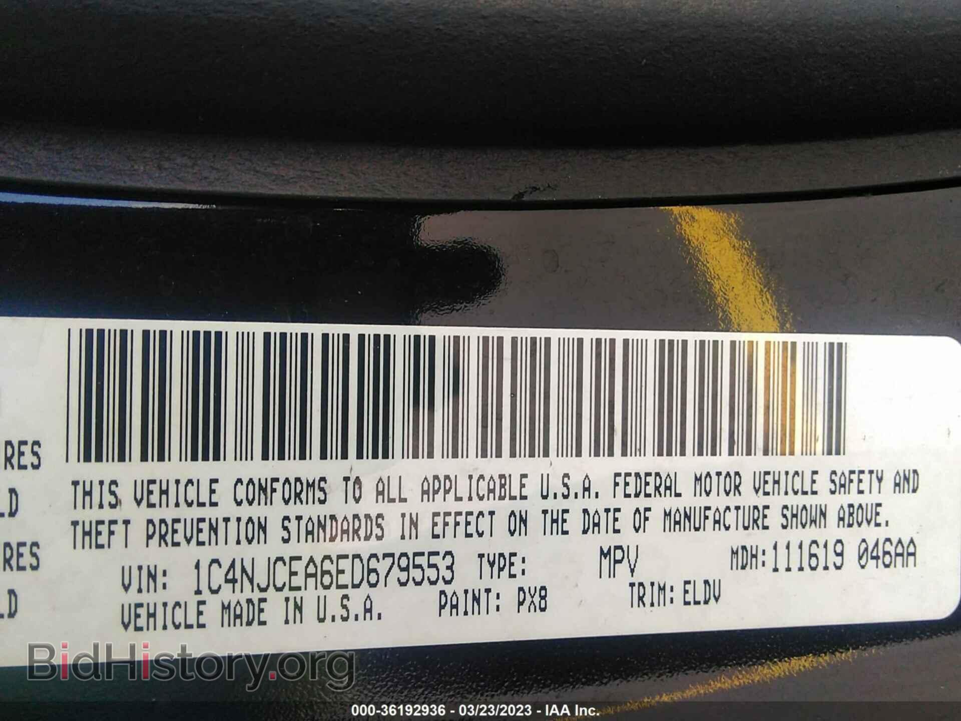 2014 JEEP COMPASS - VIN: 1C4NJCEA6ED679553 - Фото 9