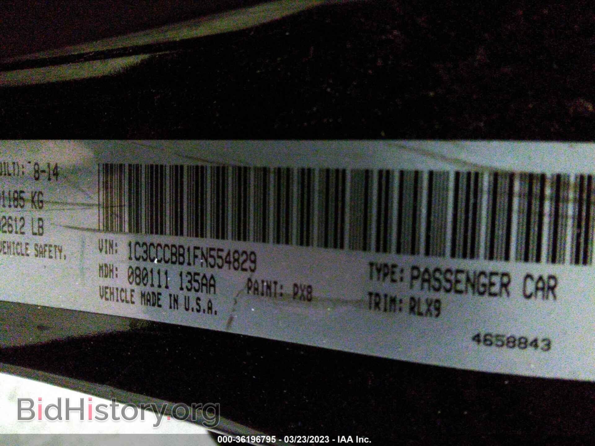 2015 CHRYSLER 200 - VIN: 1C3CCCBB1FN554829 - Фото 9