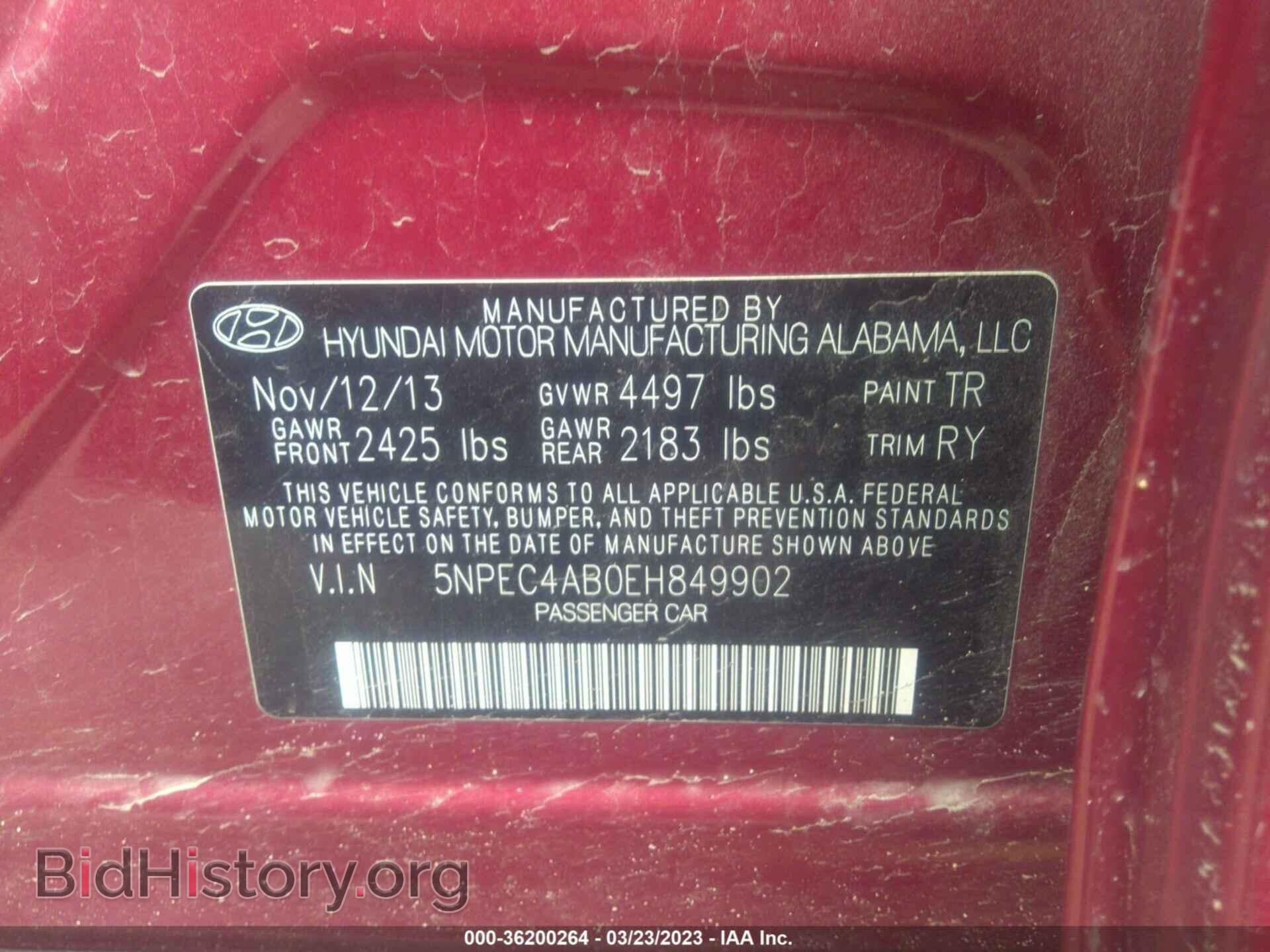 2014 HYUNDAI SONATA - VIN: 5NPEC4AB0EH849902 - Photo 9