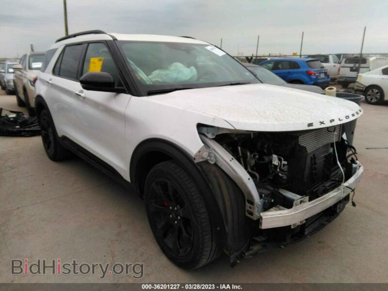 2021 Ford EXPLORER ST (VIN 1FM5K8GC3MGB15960) — фото 1 из 12, IAAI, повреждение: передняя часть