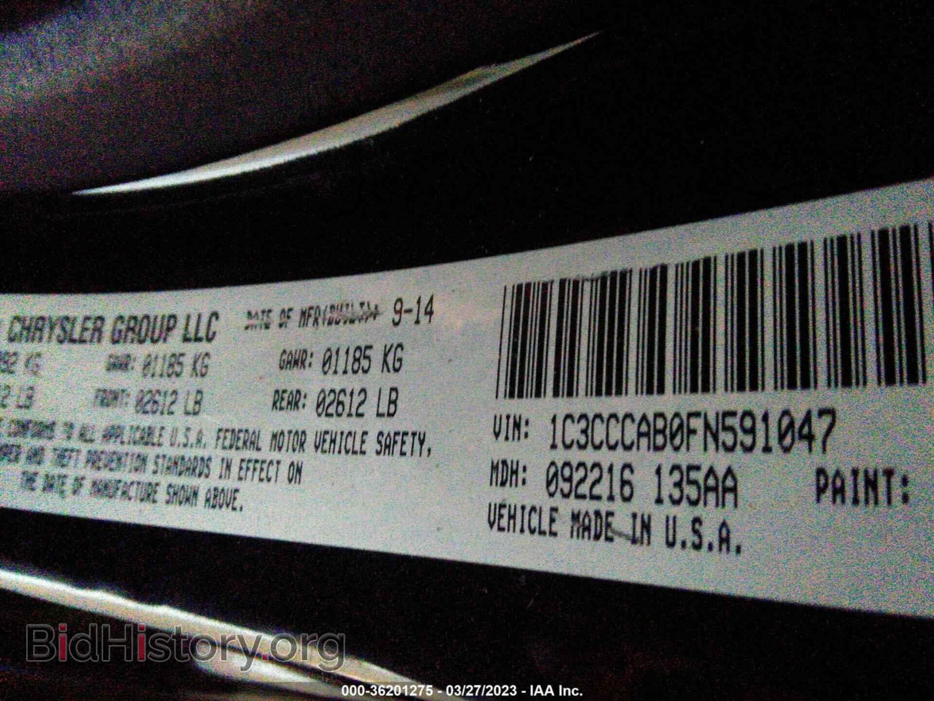 2015 CHRYSLER 200 - VIN: 1C3CCCAB0FN591047 - Фото 9