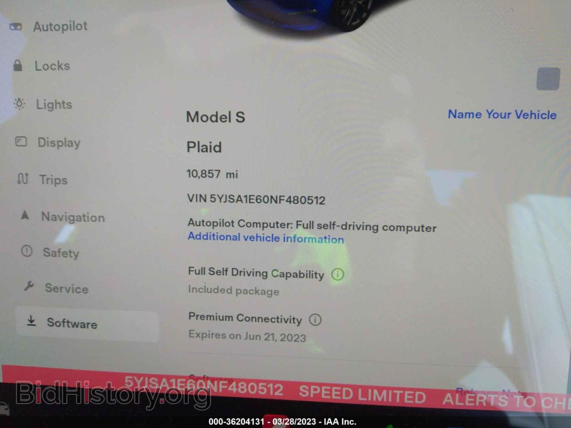 2022 TESLA MODEL S - VIN: 5YJSA1E60NF480512 - Фото 7