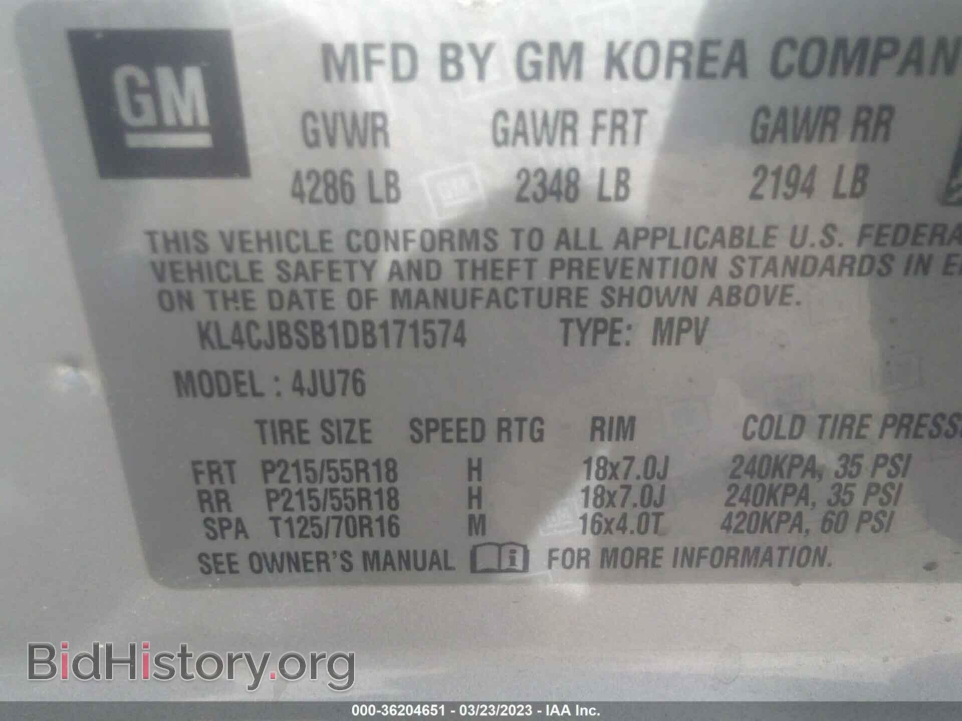 2013 BUICK ENCORE - VIN: KL4CJBSB1DB171574 - Photo 9