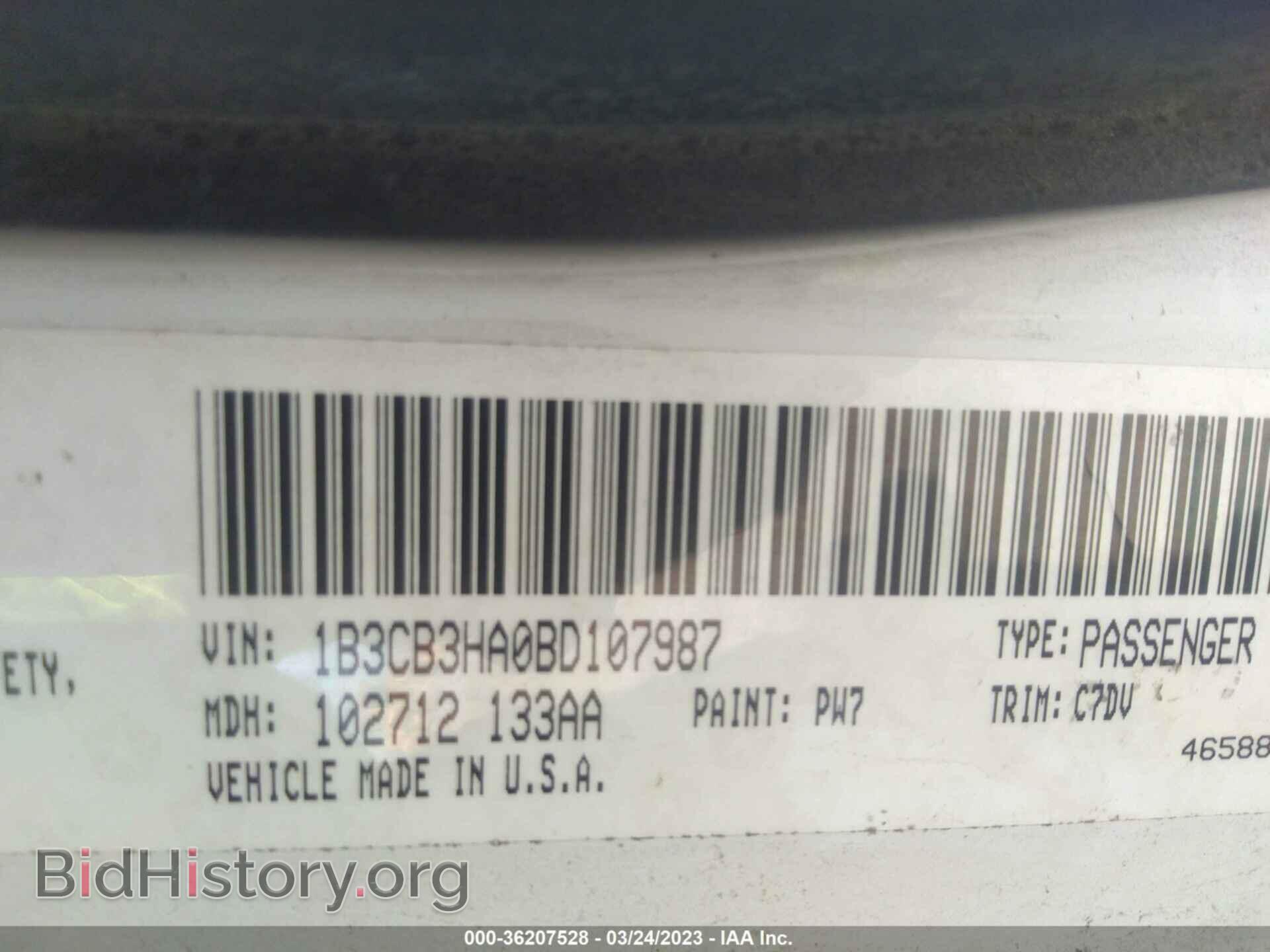 2011 DODGE CALIBER - VIN: 1B3CB3HA0BD107987 - Фото 9