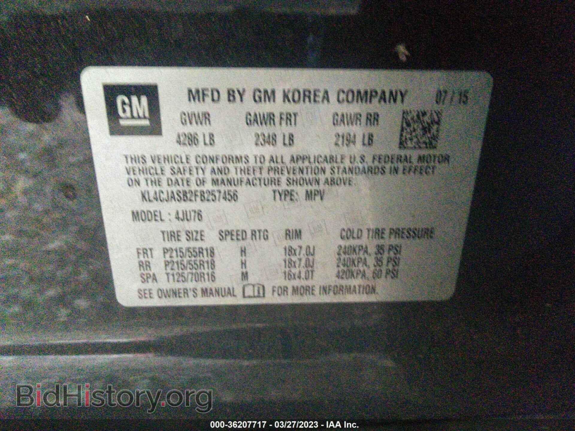 2015 BUICK ENCORE - VIN: KL4CJASB2FB257456 - Фото 9