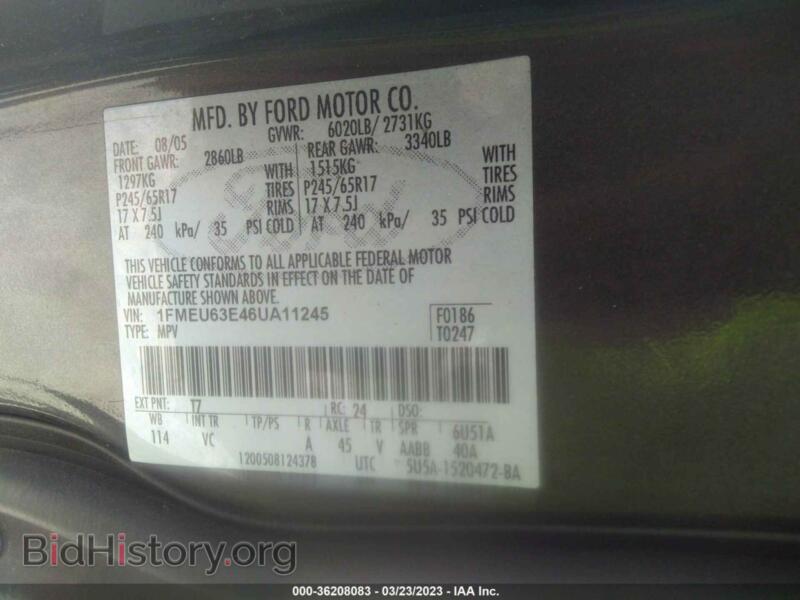 2006 Ford EXPLORER (VIN 1FMEU63E46UA11245) — photo 9 of 11
