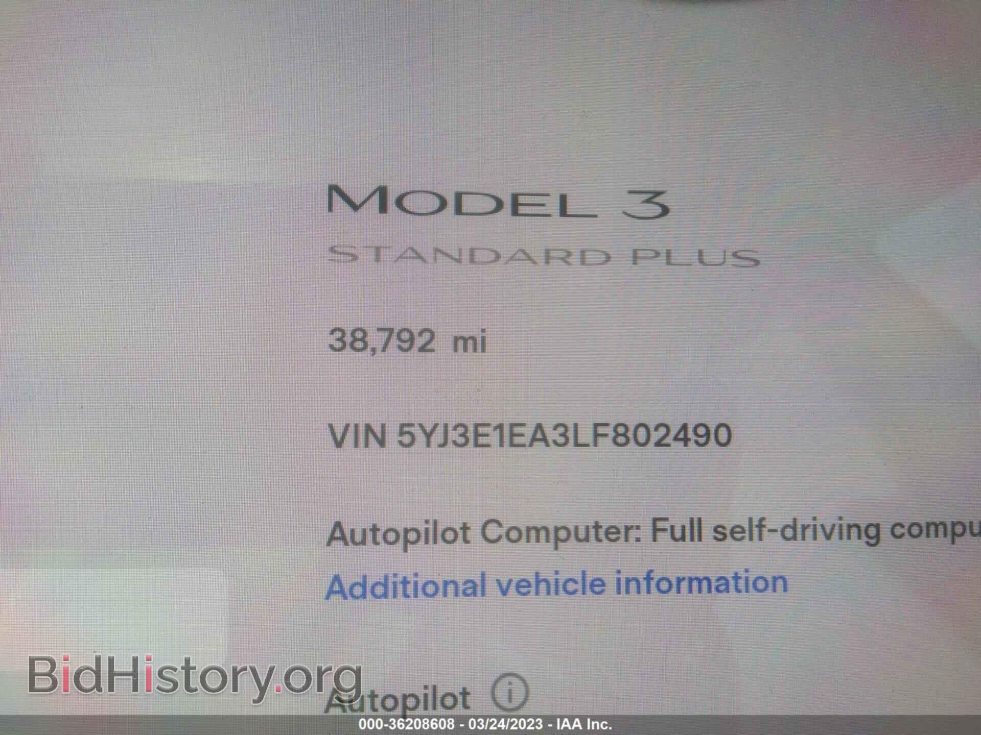 2020 TESLA MODEL 3 - VIN: 5YJ3E1EA3LF802490 - Фото 7
