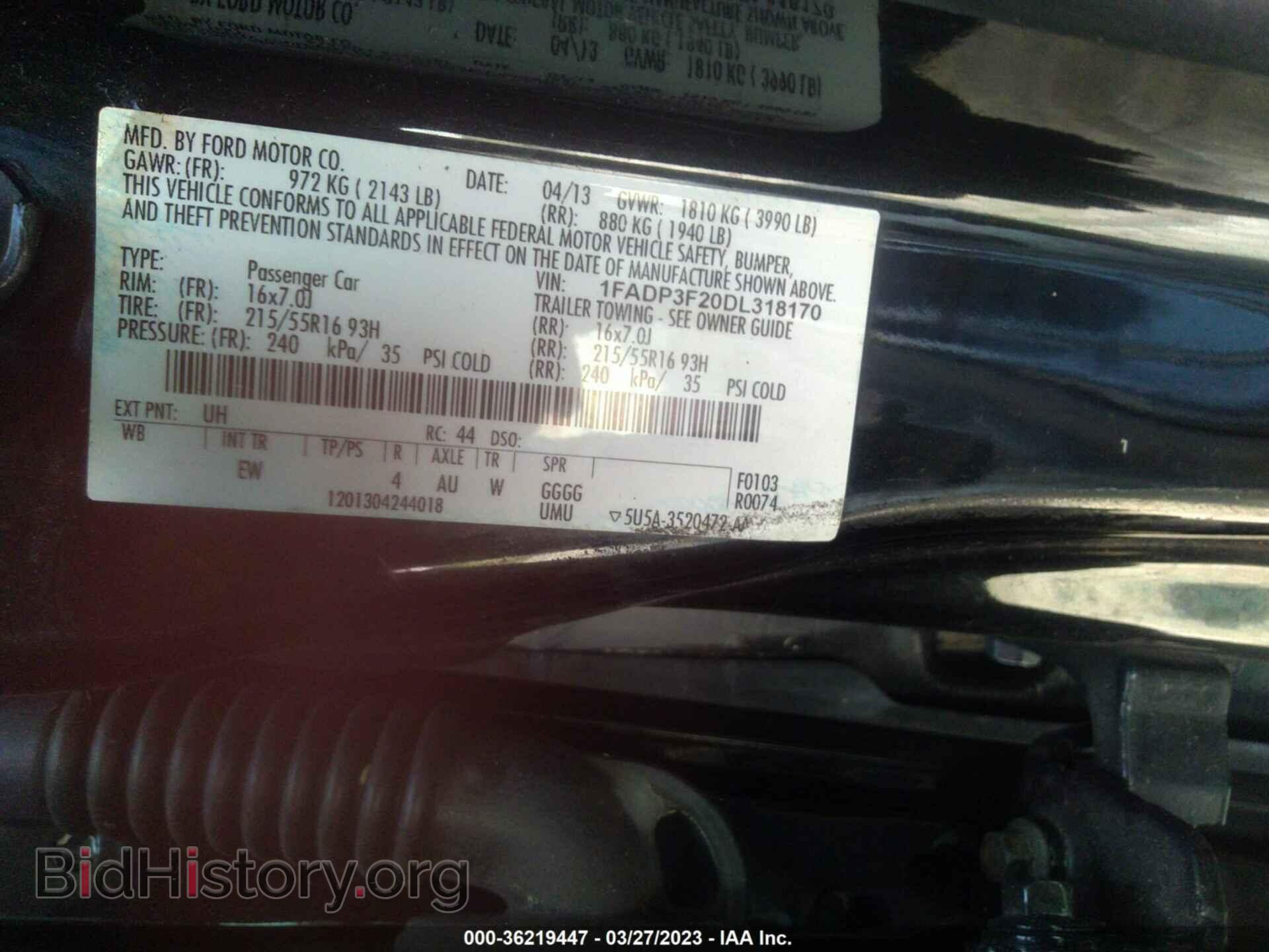 2013 FORD FOCUS - VIN: 1FADP3F20DL318170 - Photo 9