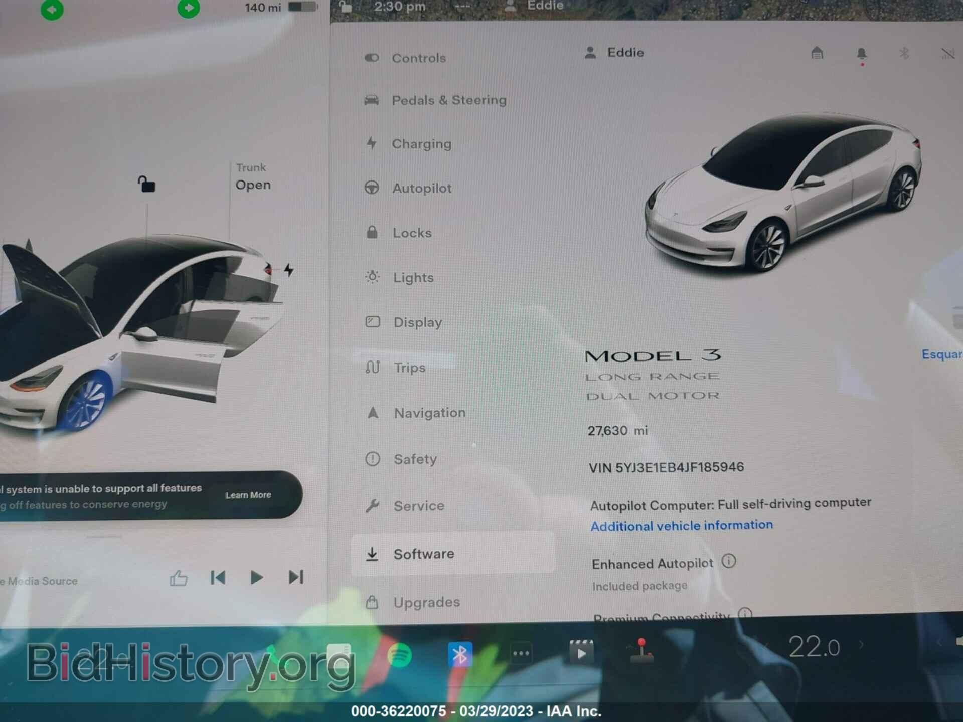 2018 TESLA MODEL 3 - VIN: 5YJ3E1EB4JF185946 - Photo 7