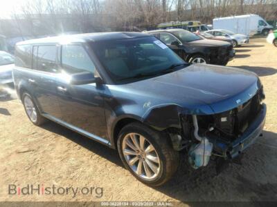 2018 Ford FLEX Limited, синий — VIN 2FMHK6D86JBA08437, IAAI