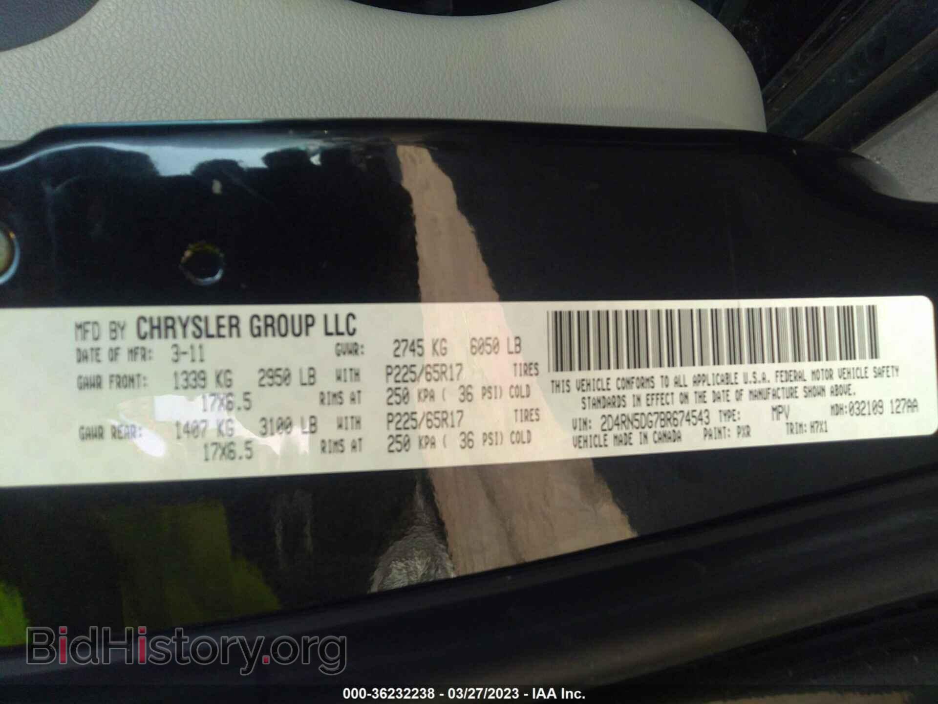 2011 DODGE GRAND CARAVAN - VIN: 2D4RN5DG7BR674543 - Фото 9