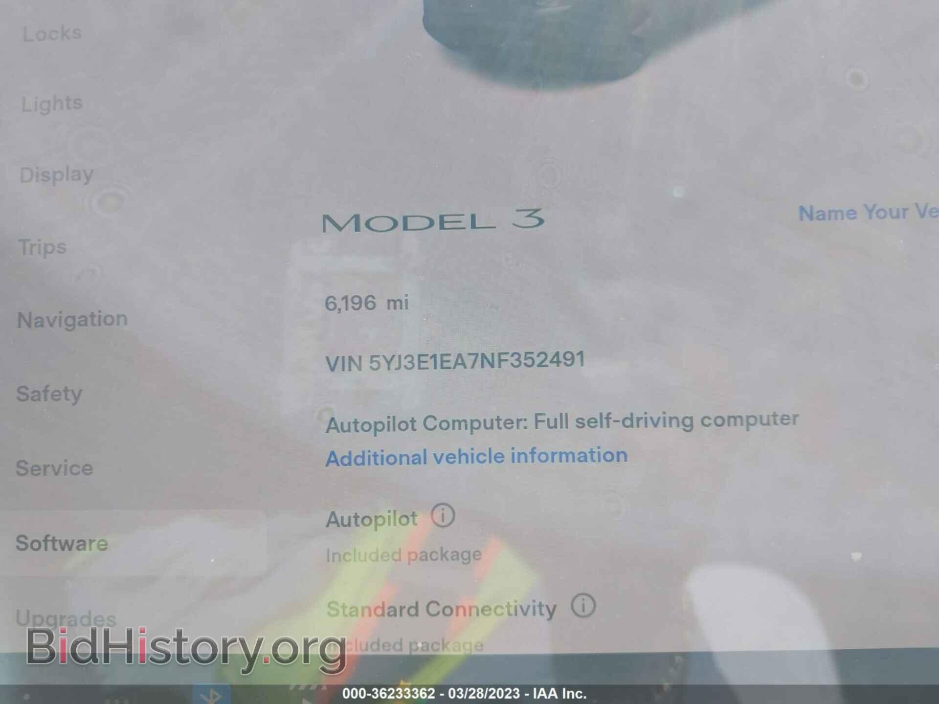2022 TESLA MODEL 3 - VIN: 5YJ3E1EA7NF352491 - Фото 7