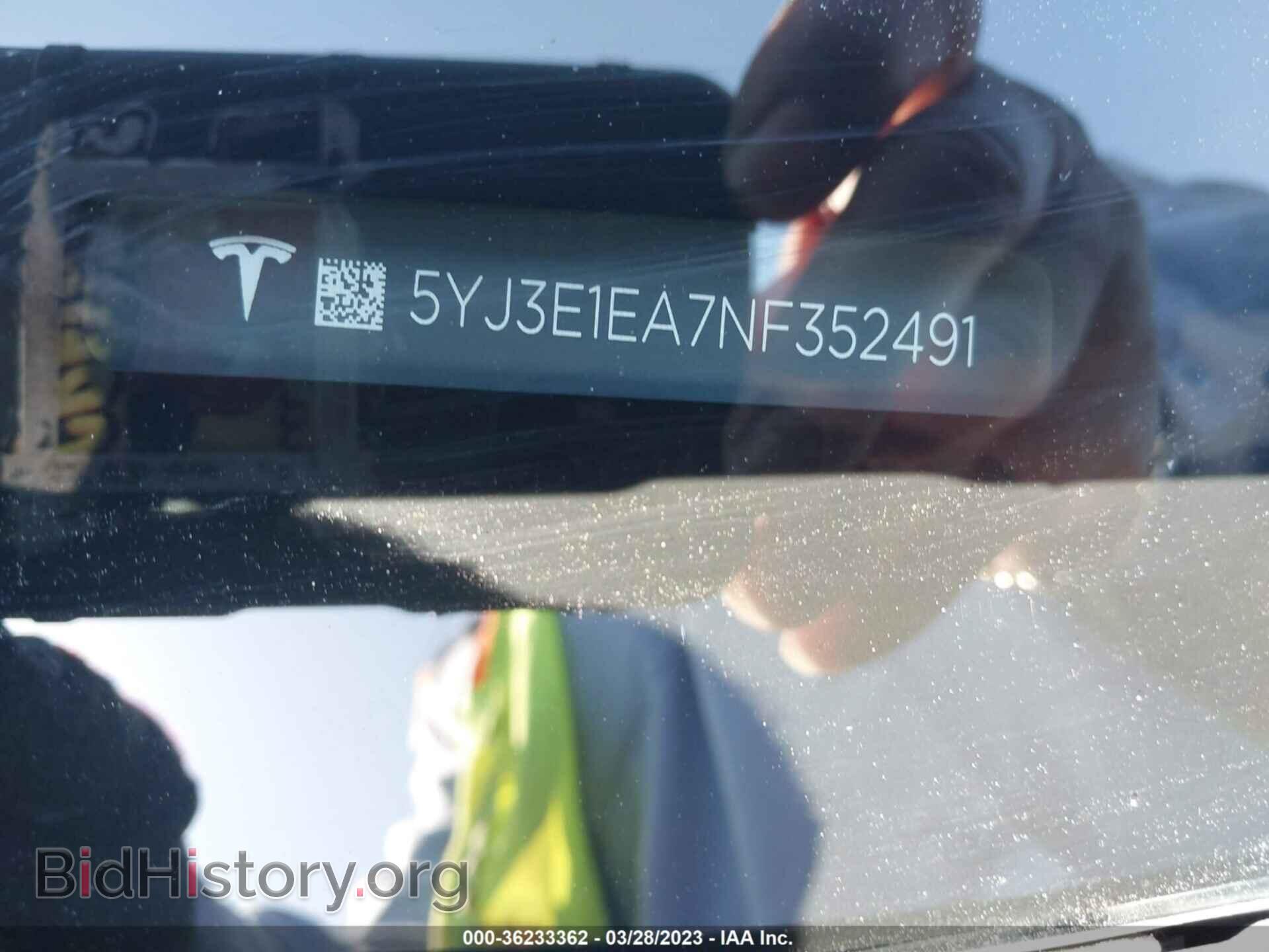 2022 TESLA MODEL 3 - VIN: 5YJ3E1EA7NF352491 - Фото 9