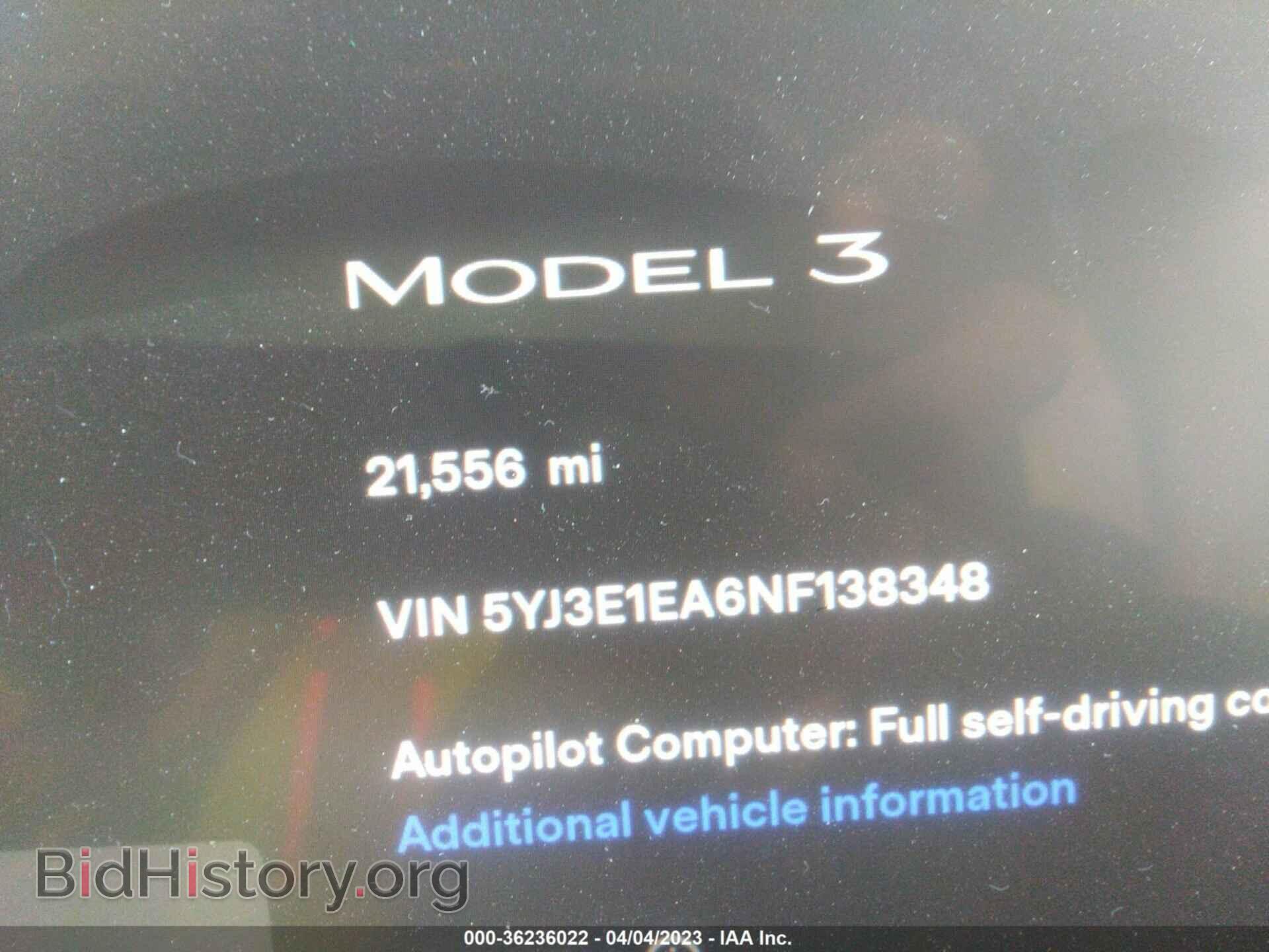 2022 TESLA MODEL 3 - VIN: 5YJ3E1EA6NF138348 - Фото 7
