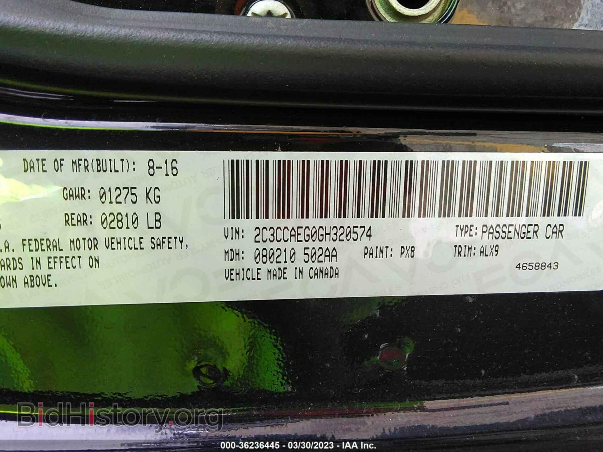 2016 CHRYSLER 300 - VIN: 2C3CCAEG0GH320574 - Photo 9