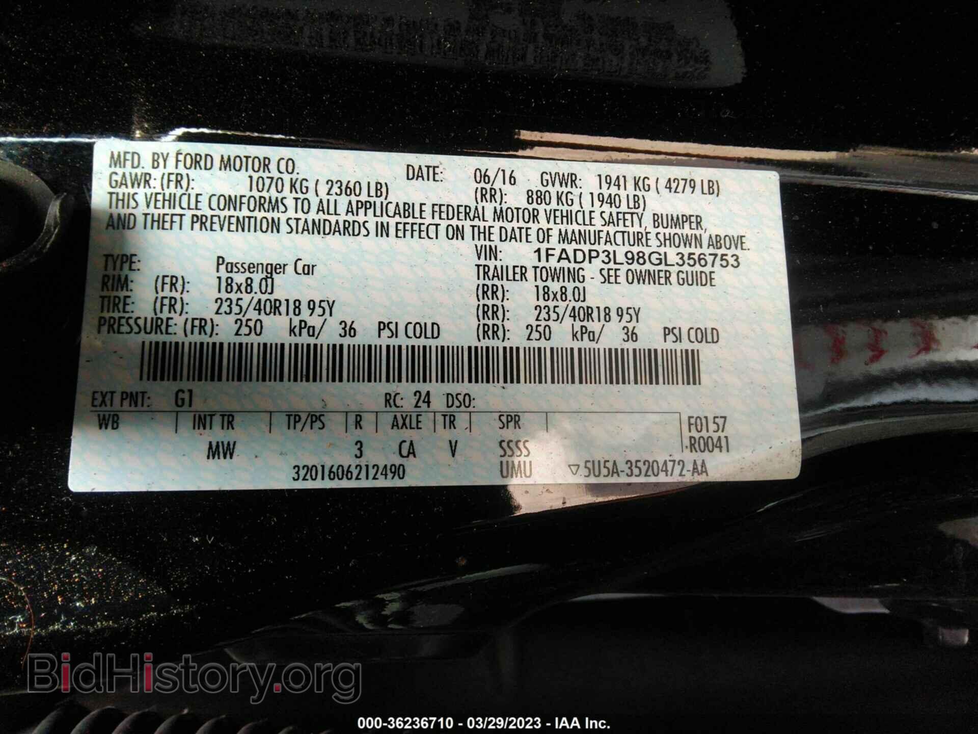 2016 FORD FOCUS - VIN: 1FADP3L98GL356753 - Фото 9
