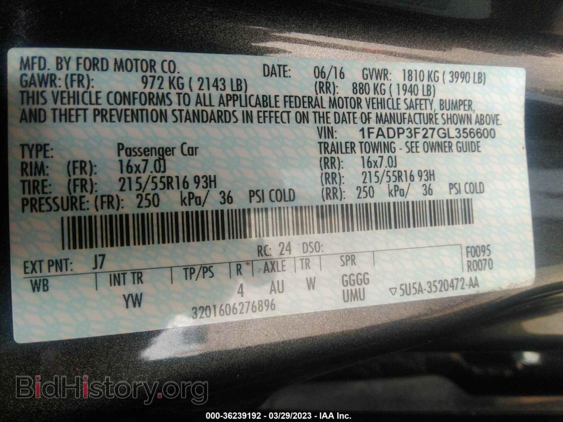 2016 FORD FOCUS - VIN: 1FADP3F27GL356600 - Photo 9