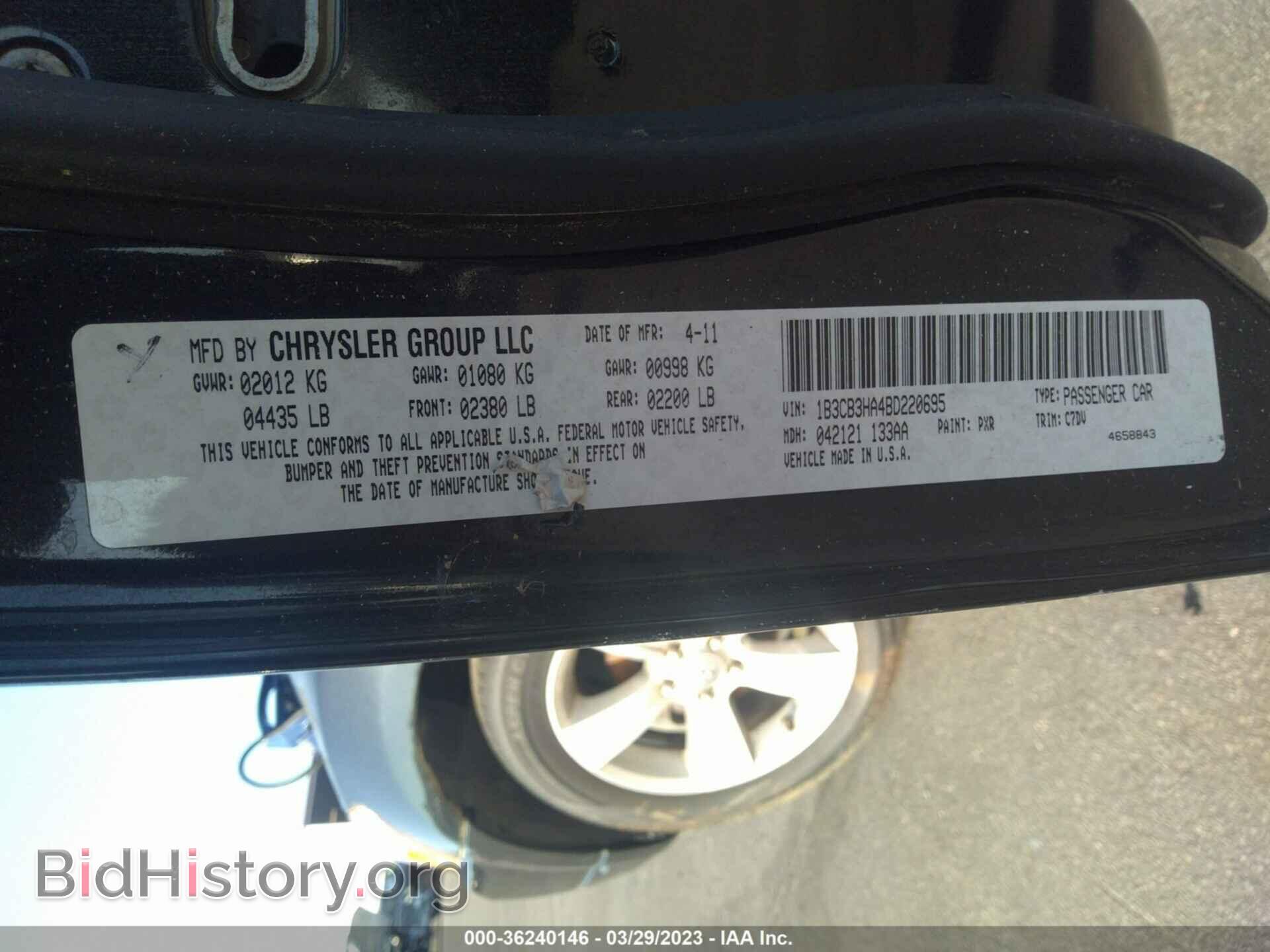 2011 DODGE CALIBER - VIN: 1B3CB3HA4BD220695 - Фото 9