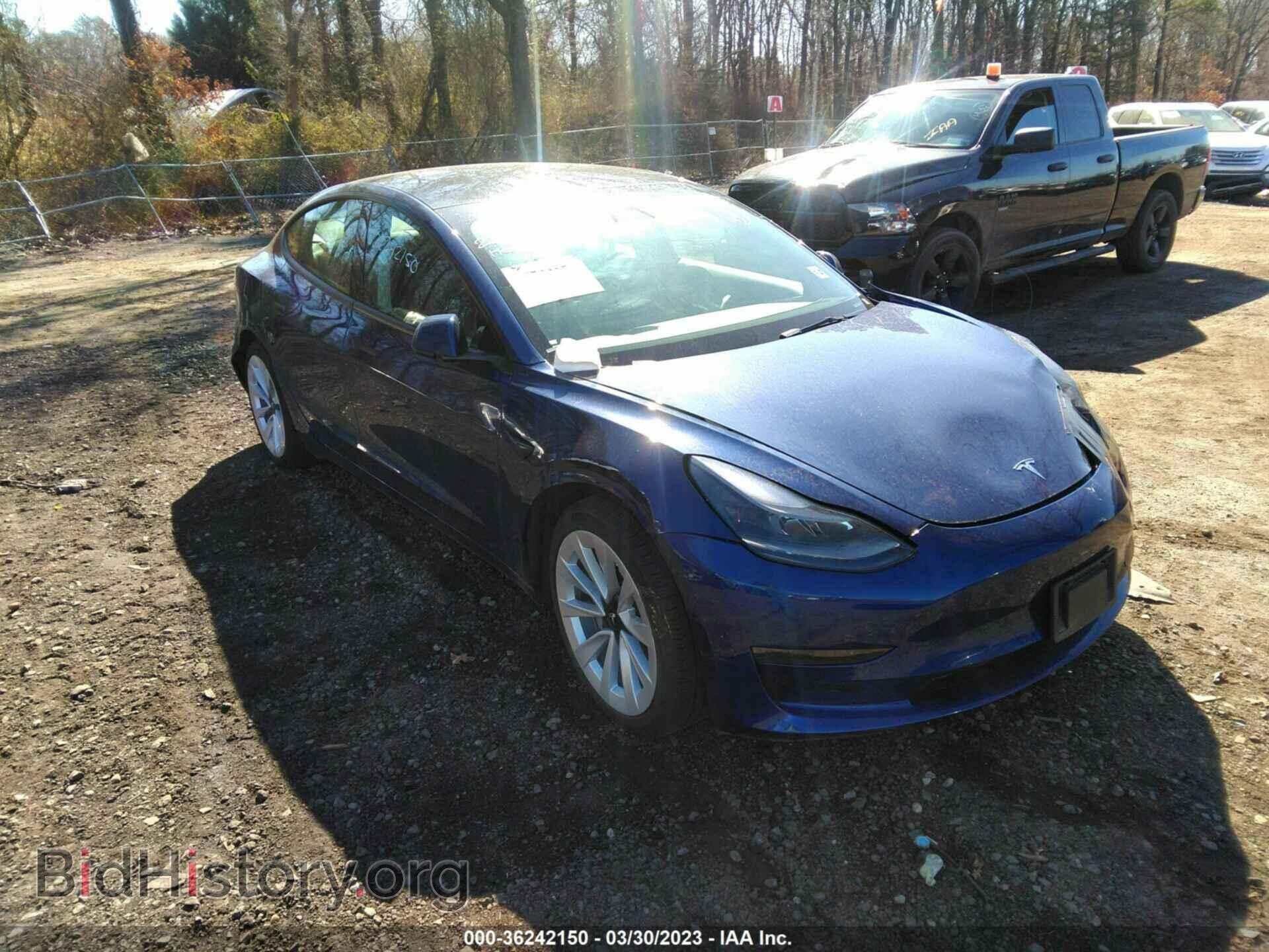 Photo 5YJ3E1EA9NF288311 - TESLA MODEL 3 2022