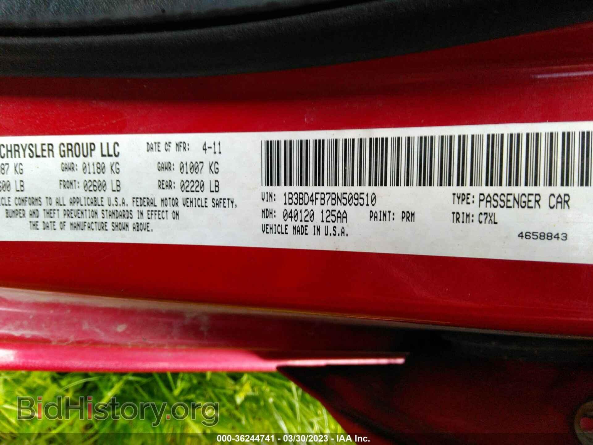 2011 DODGE AVENGER - VIN: 1B3BD4FB7BN509510 - Photo 9