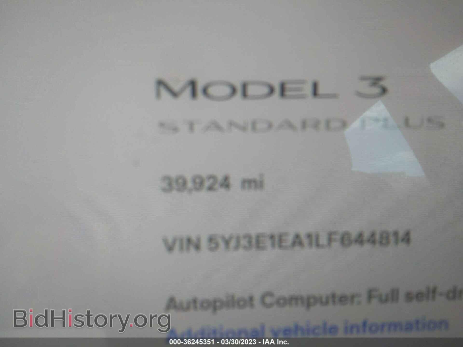 2020 TESLA MODEL 3 - VIN: 5YJ3E1EA1LF644814 - Фото 7