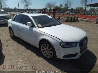 2013 Audi A4 Premium Plus, white — VIN WAUFFAFL6DA108555, IAAI