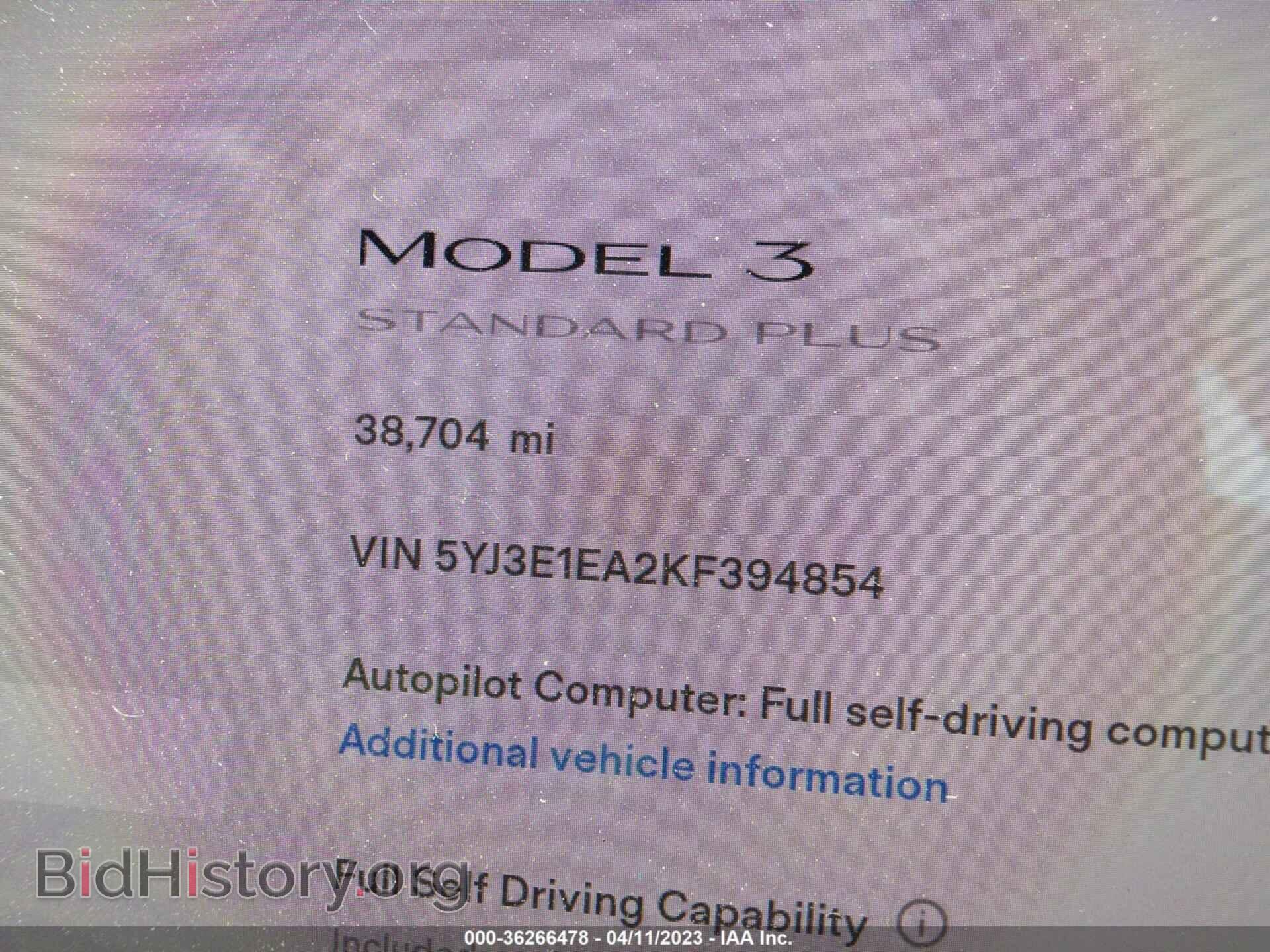 2019 TESLA MODEL 3 - VIN: 5YJ3E1EA2KF394854 - Фото 7