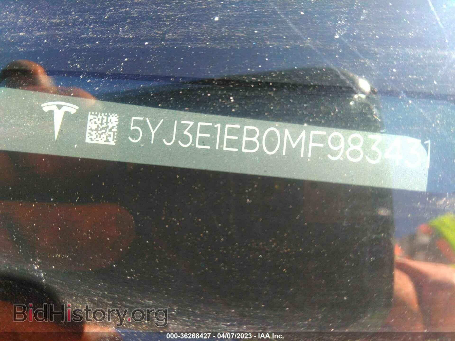 2021 TESLA MODEL 3 - VIN: 5YJ3E1EB0MF983431 - Фото 9