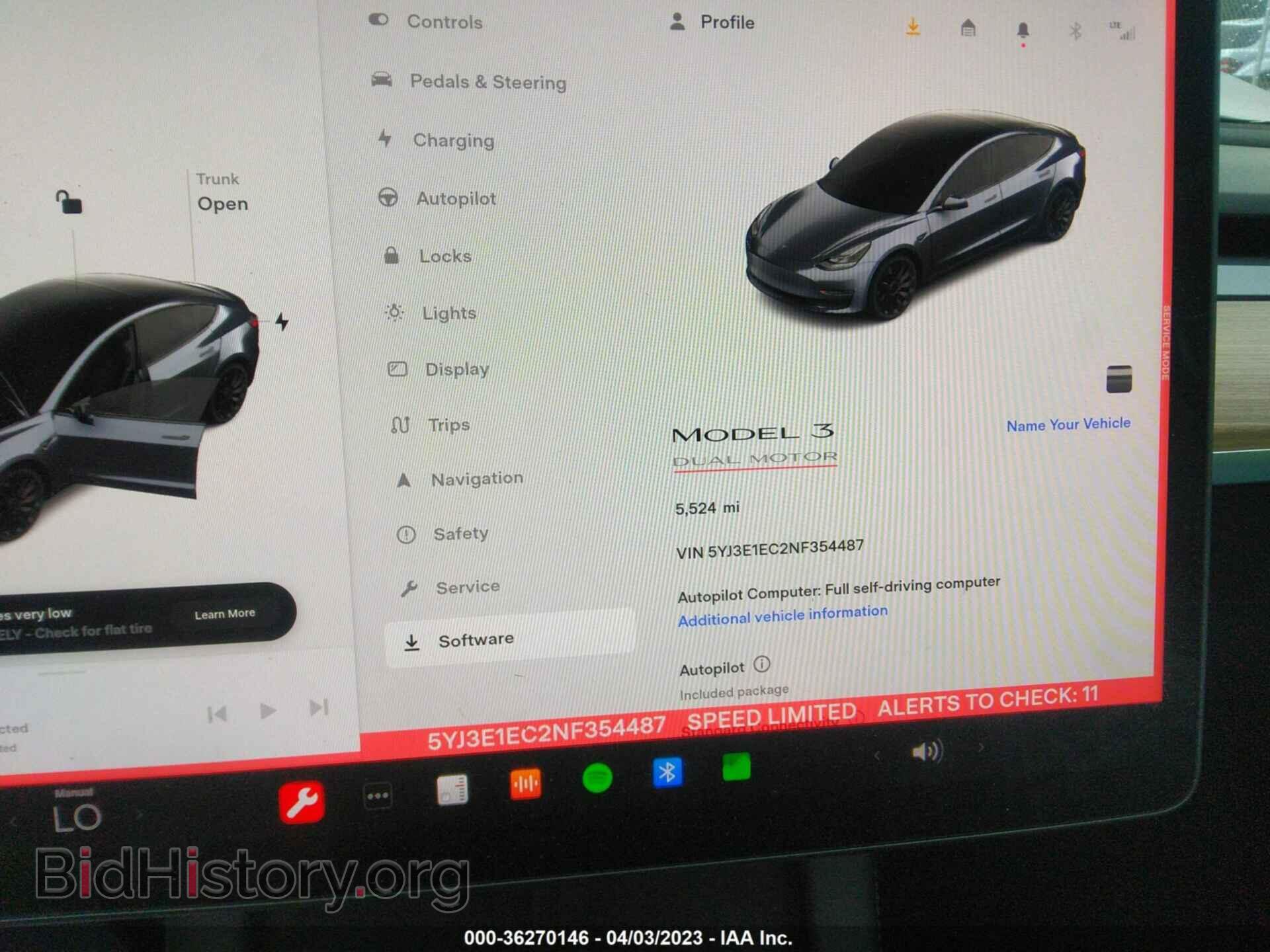 2022 TESLA MODEL 3 - VIN: 5YJ3E1EC2NF354487 - Фото 7