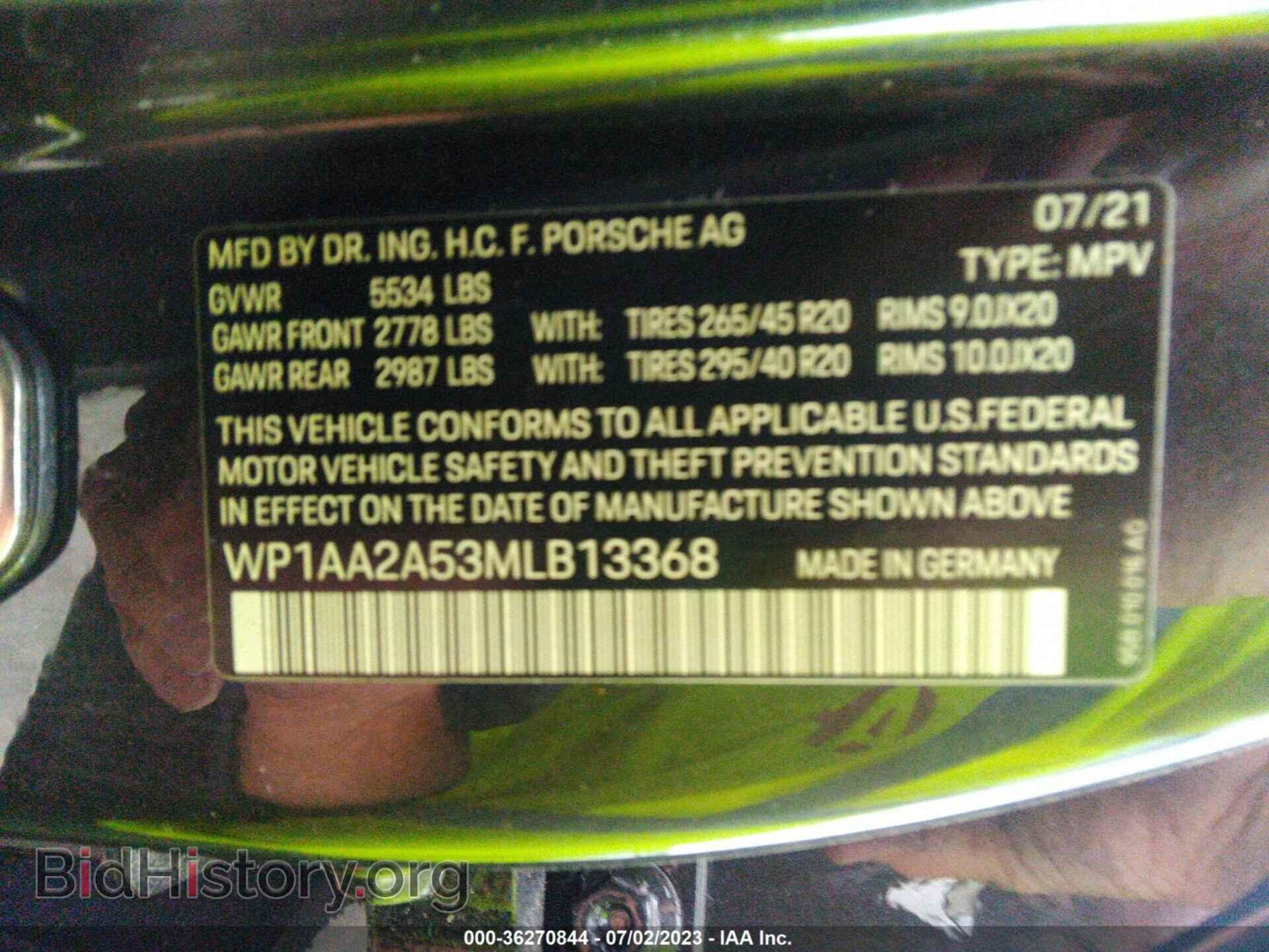 2021 PORSCHE MACAN - VIN: WP1AA2A53MLB13368 - Photo 9