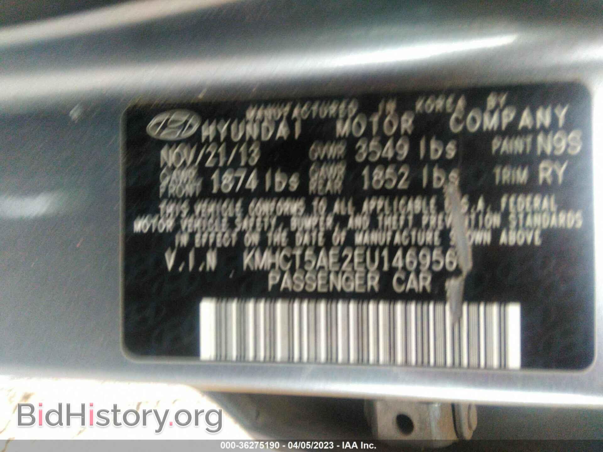 2014 HYUNDAI ACCENT - VIN: KMHCT5AE2EU146956 - Фото 9