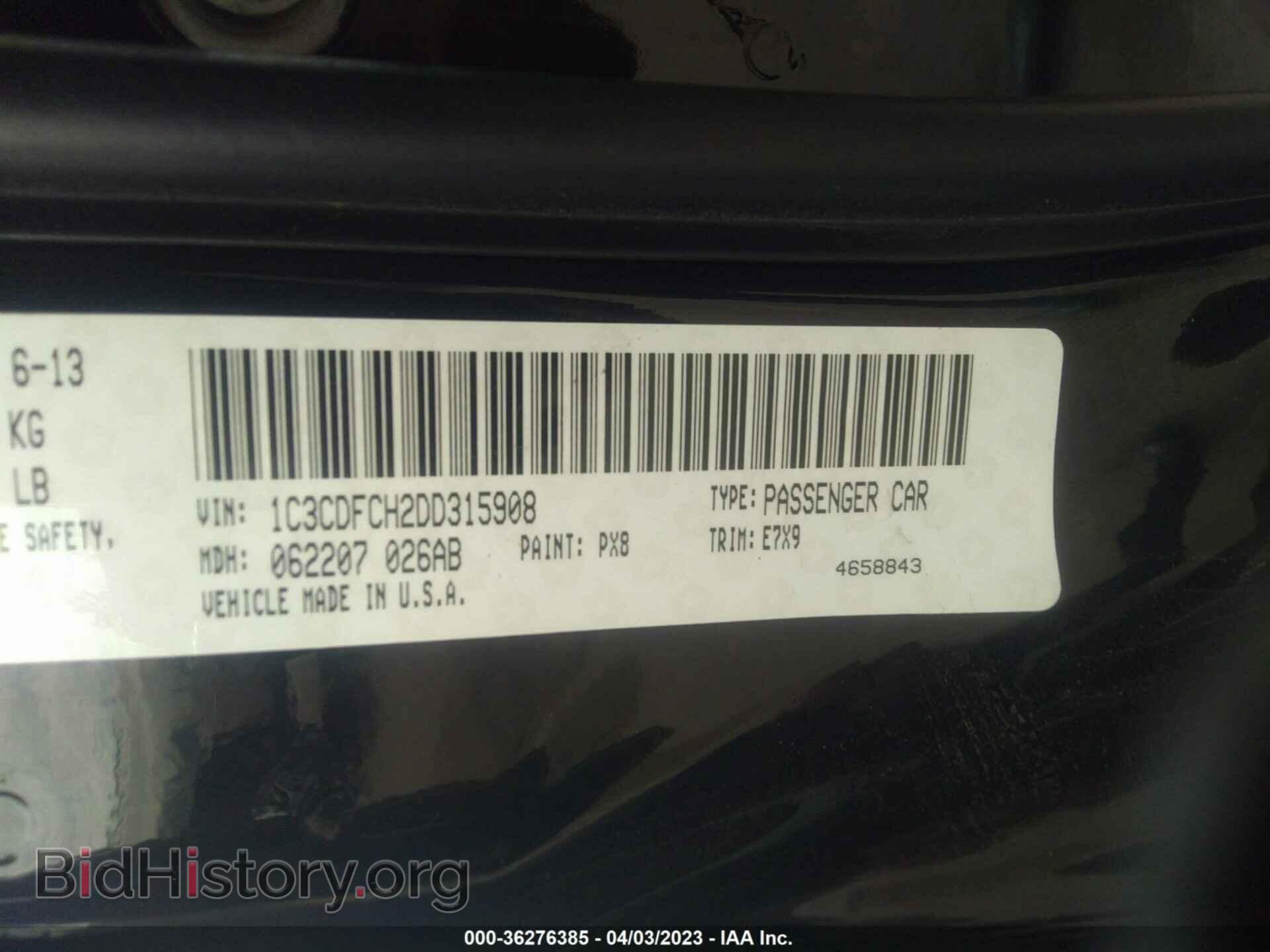 2013 DODGE DART - VIN: 1C3CDFCH2DD315908 - Photo 9
