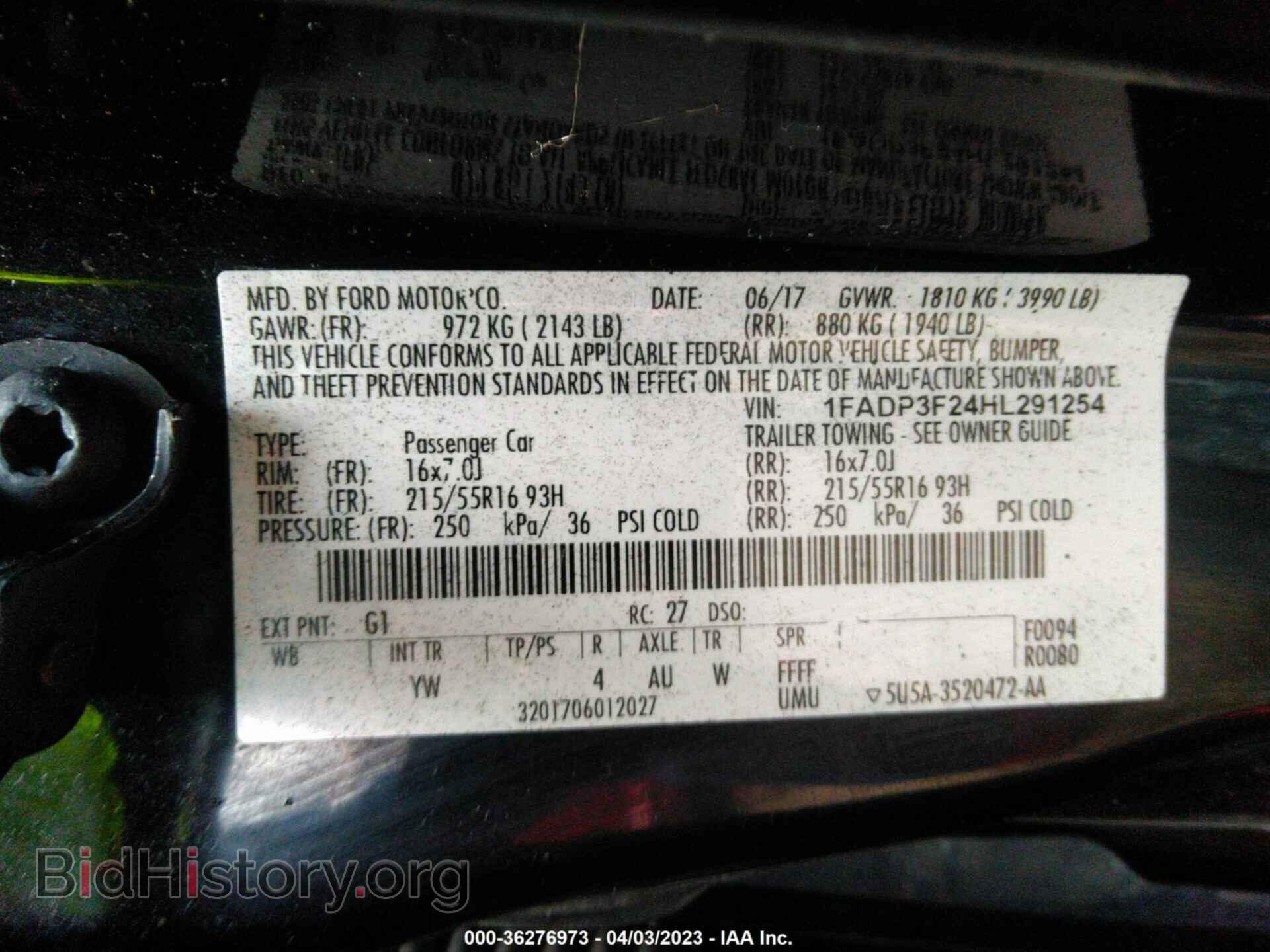 2017 FORD FOCUS - VIN: 1FADP3F24HL291254 - Photo 9