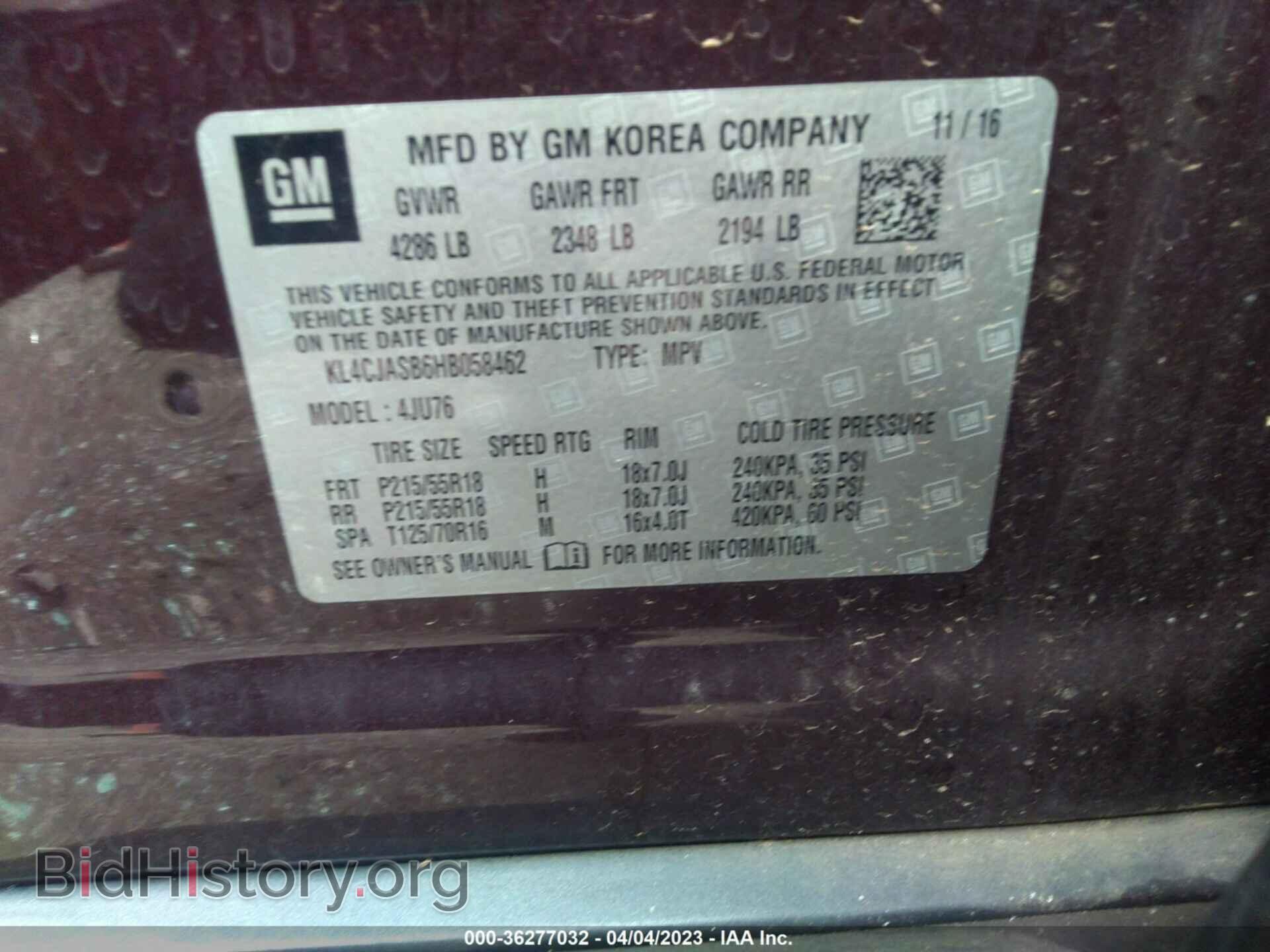 2017 BUICK ENCORE - VIN: KL4CJASB6HB058462 - Photo 9