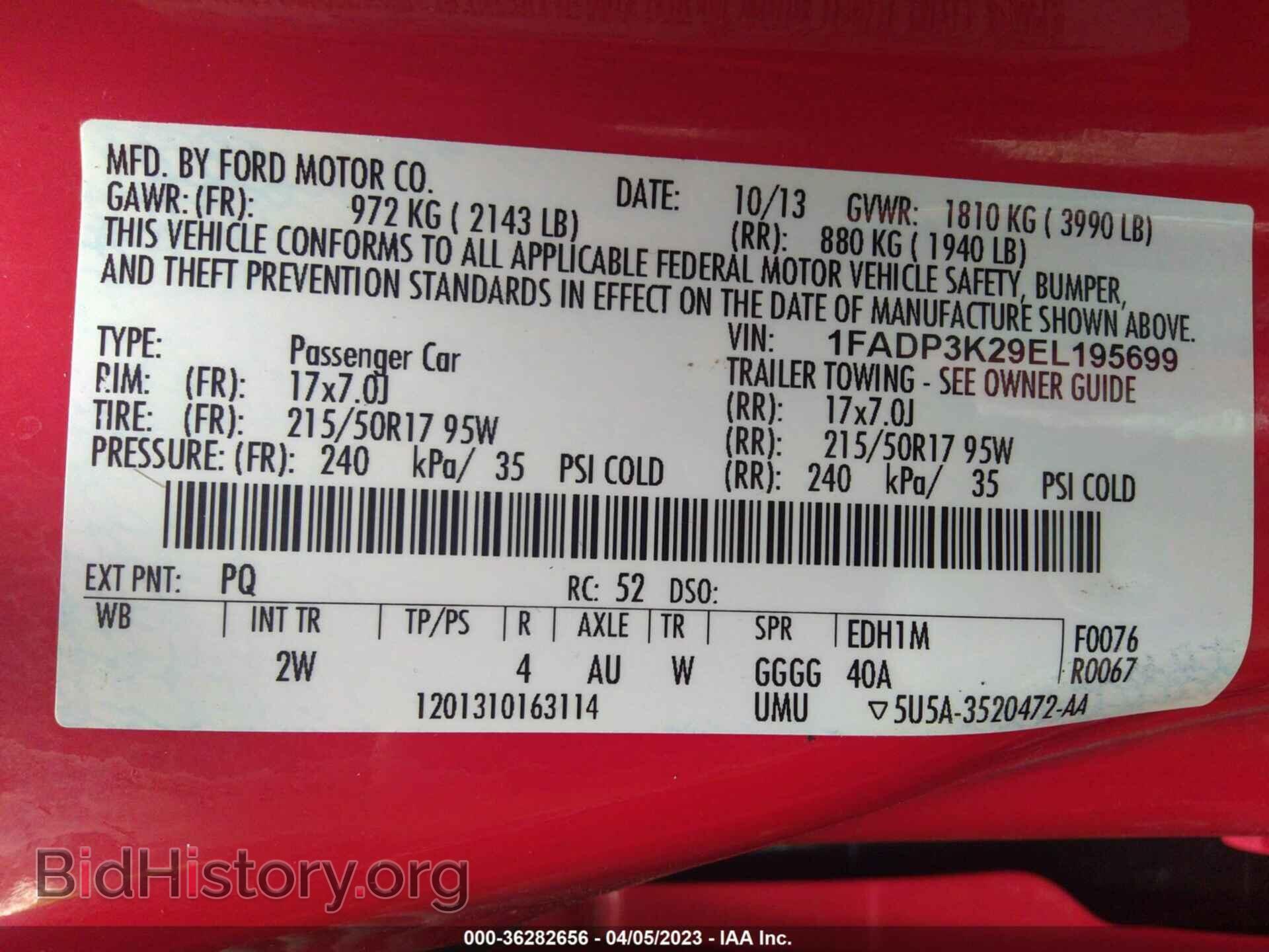 2014 FORD FOCUS - VIN: 1FADP3K29EL195699 - Photo 9