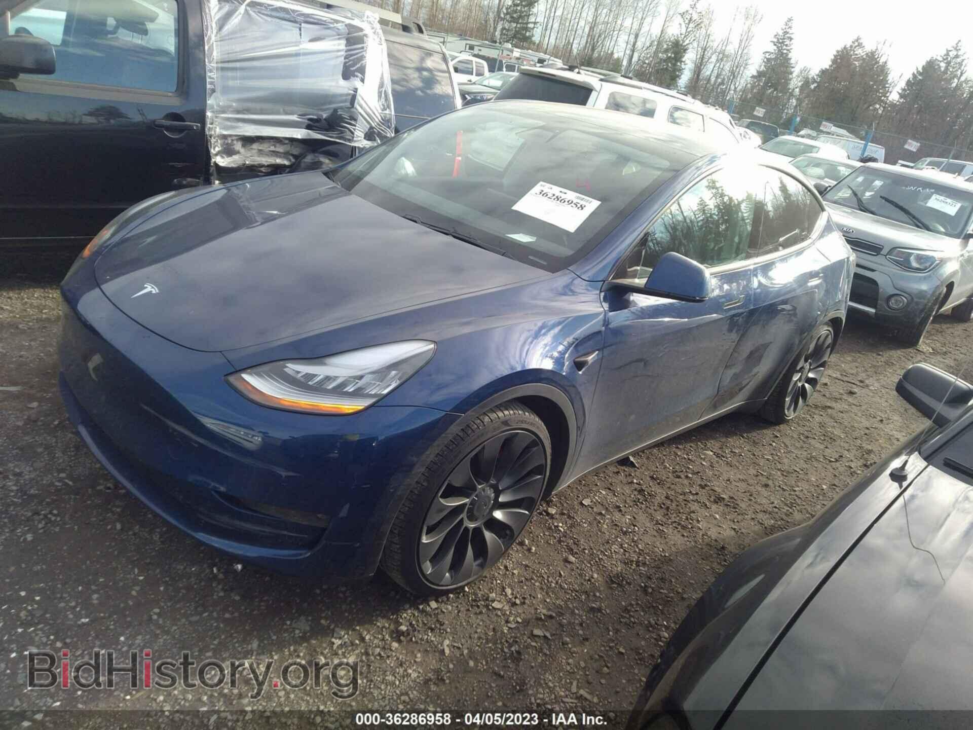 2021 TESLA MODEL Y - VIN: 5YJYGDEFXMF081938 - Фото 2