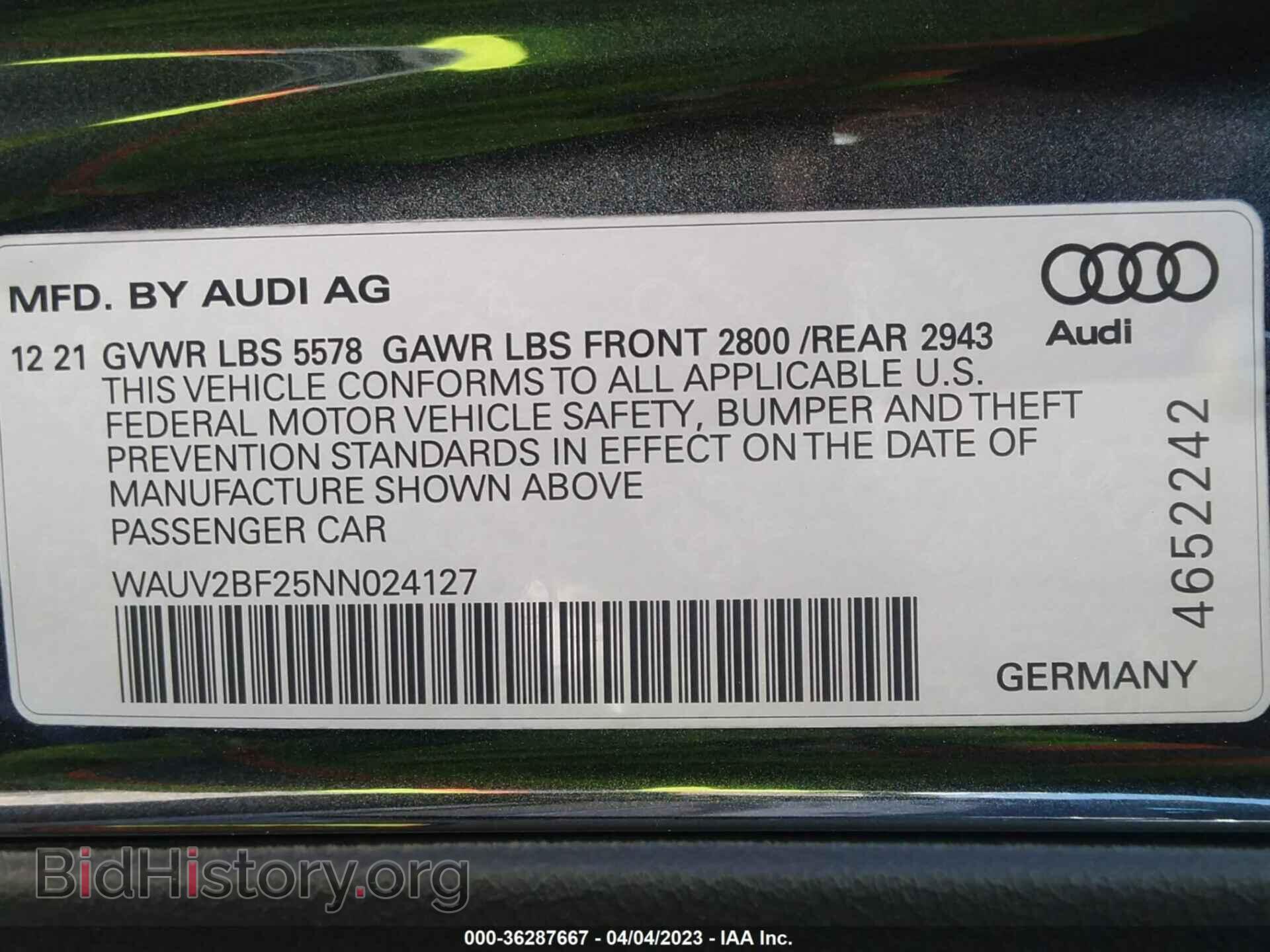 2022 AUDI A7 - VIN: WAUV2BF25NN024127 - Photo 9