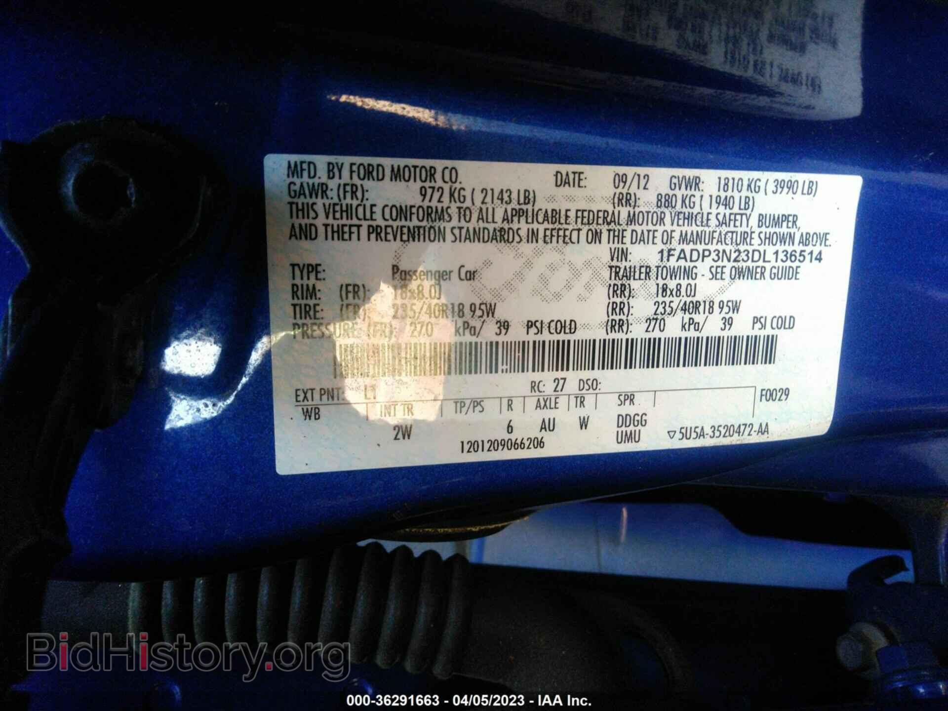 2013 FORD FOCUS - VIN: 1FADP3N23DL136514 - Фото 9
